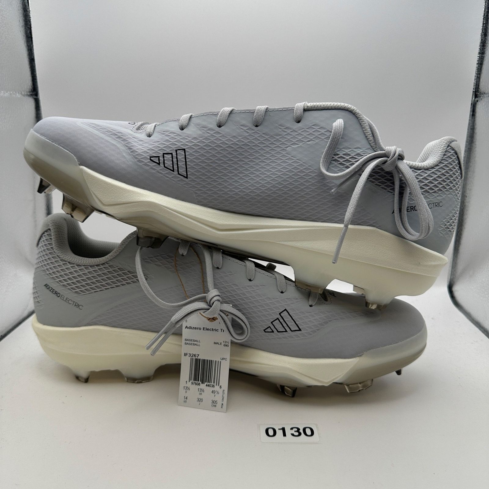 Adidas ADIDAS Adizero Electric Mens 14 Baseball Cleats Gray/Black Size US 14 / EU 47 - 9 Thumbnail
