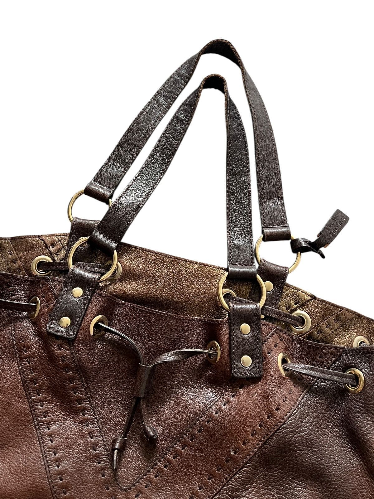Yves Saint Laurent Yves Saint Laurent Leather Reversible Double Sac Y Tote Size ONE SIZE - 2 Thumbnail