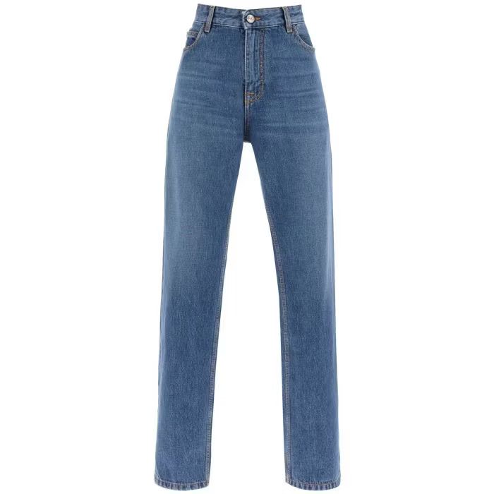 image of Etro O1S22I1N0524 Low Waisted Baggy Jeans In Blue, Women's (Size 26)