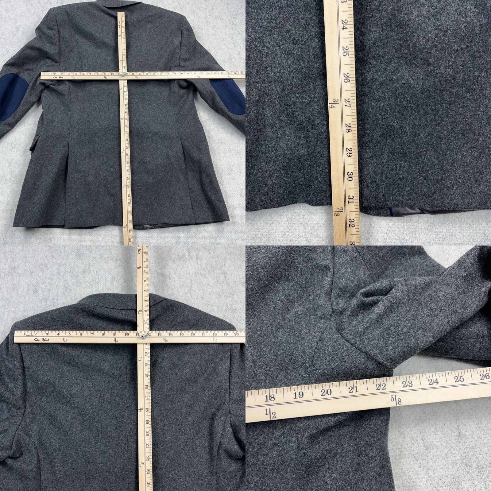 Jos. A. Bank Jos. A. Bank Blazer Men Gray Wool 2-Button Single-Breasted Mid-Length Jacket Size 48L Regular Fit Notch Lapel - Wool/Lining Handcrafted? No (omit) Size 46R - 9 Thumbnail