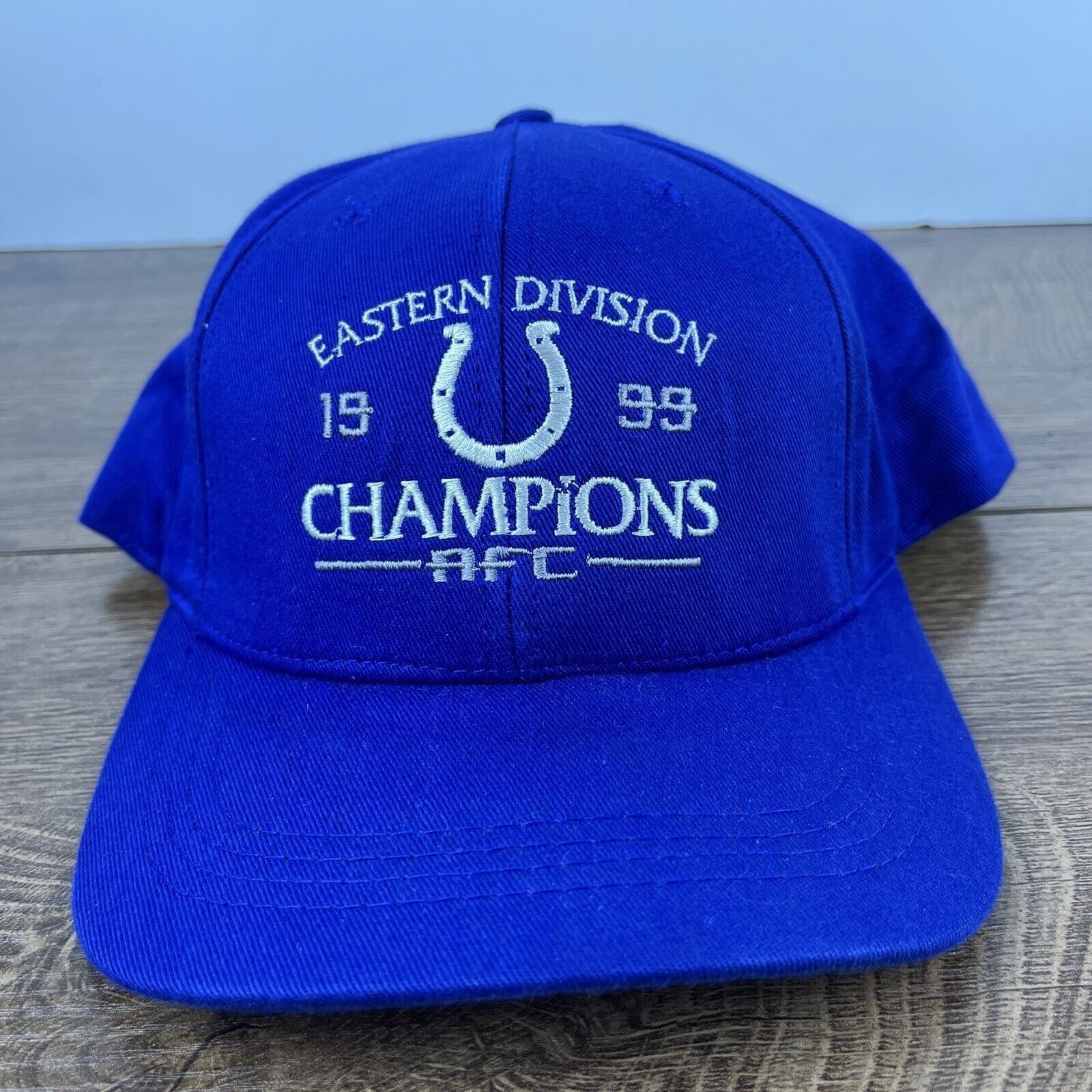 Other Indianapolis Colts Hat Blue Hat Adjustable 1999 AFC Champion Size ONE SIZE - 1 Thumbnail