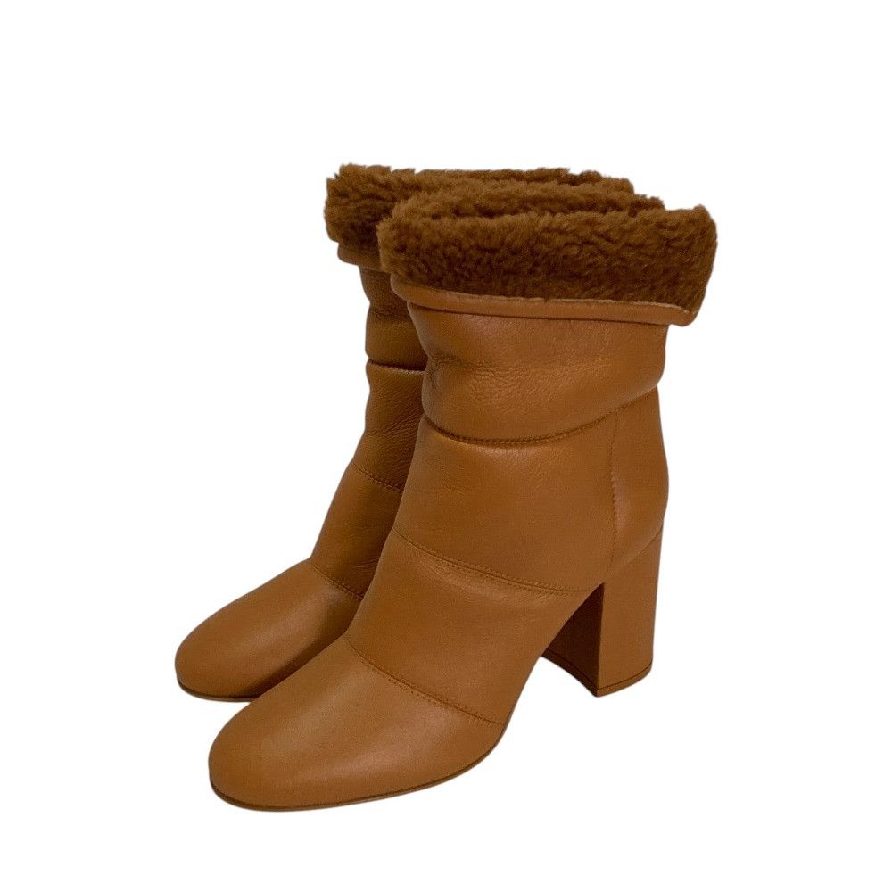 Other Other Gianvito Rossi Leather Chunky Heel Shearling Boots Leather Shoes DUTY FREE for USA Size ONE SIZE - 1 Thumbnail