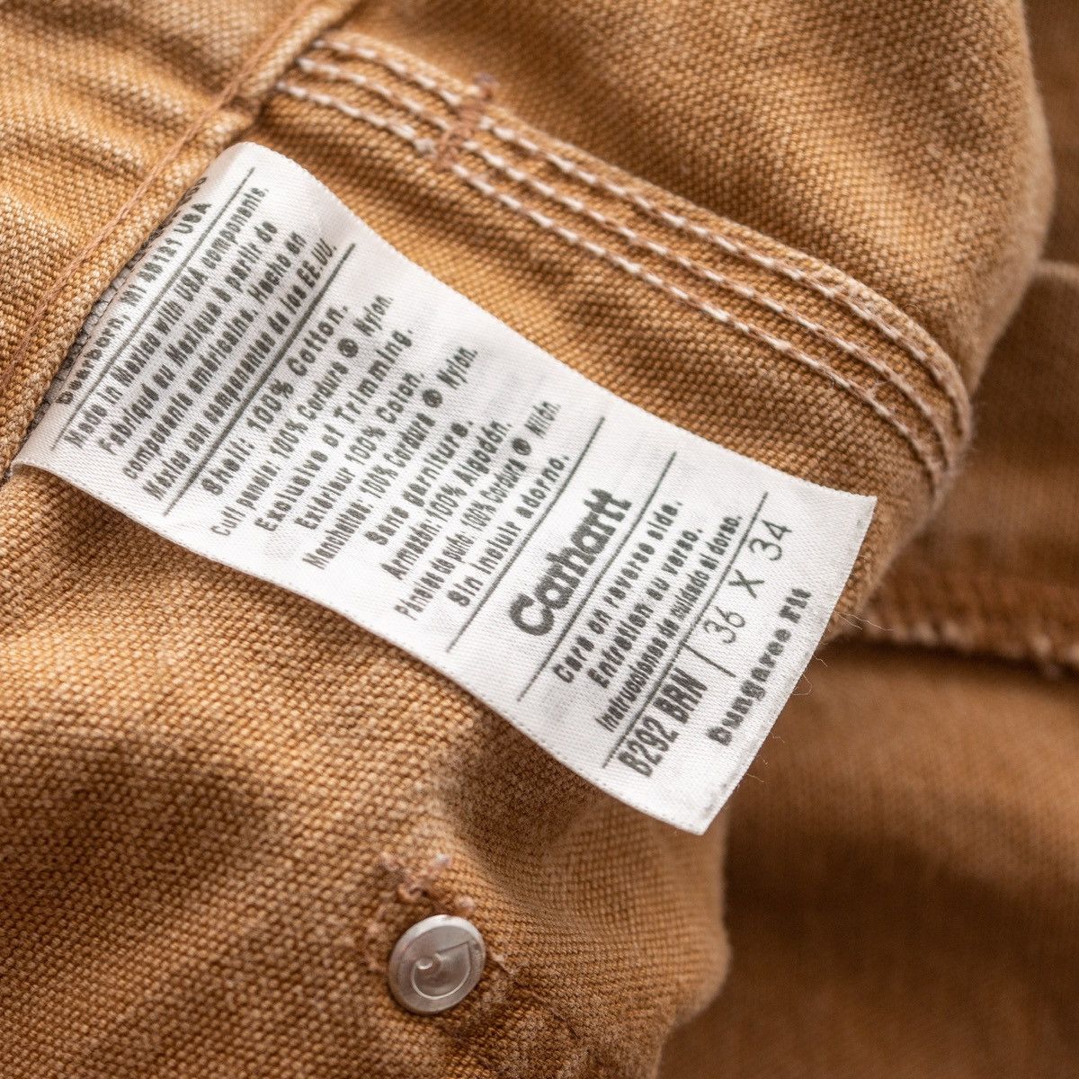 Carhartt × Vintage Vintage Carhartt Double Knee Duk Canvas Dungaree Pants Size US 36 / EU 52 - 5 Thumbnail