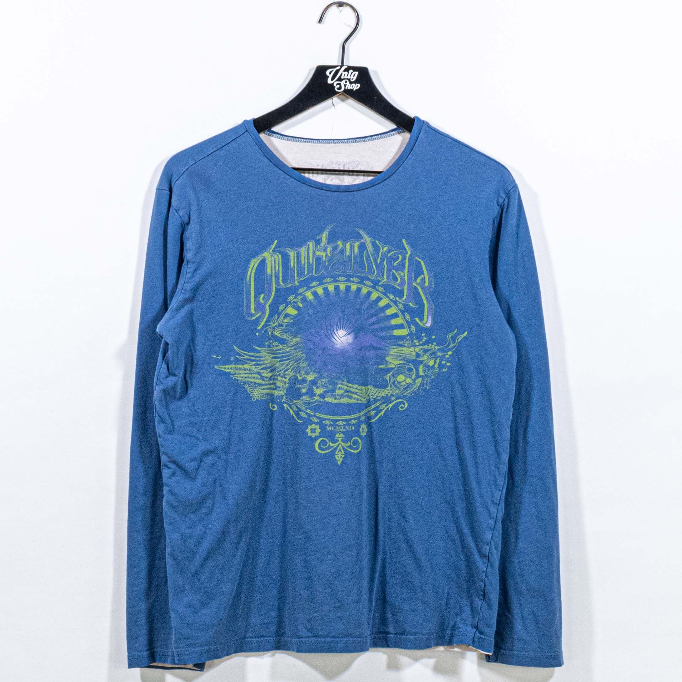 Quiksilver QuikSilver Surf Skate Layer T-Shirt Long Sleeve Y2K Goth Size US XL / EU 56 / 4 - 1 Thumbnail