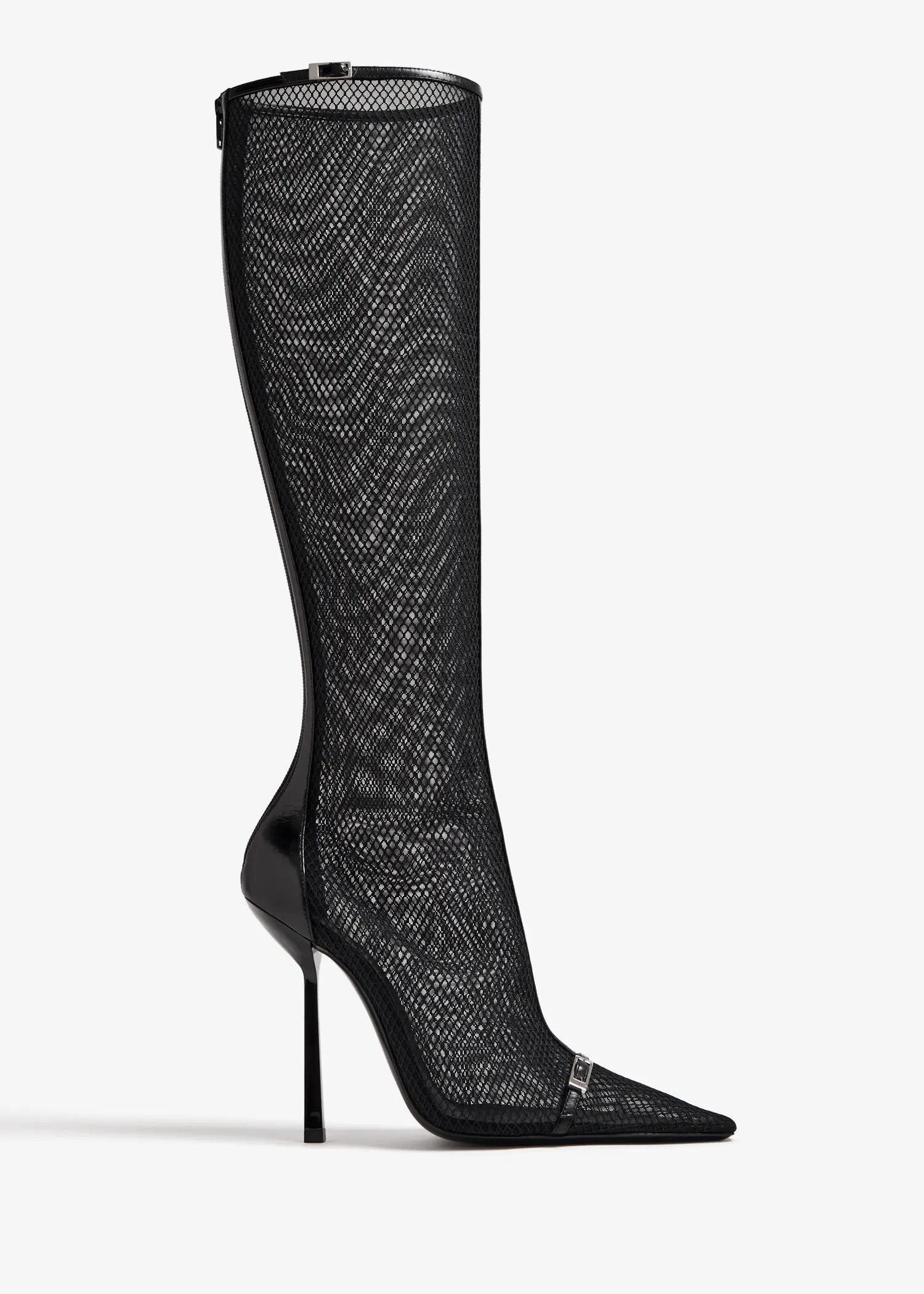 Saint Laurent Paris o1s1wg110225 763458 Oxalis Boots in Mesh in Black Size US 10.5 / IT 40.5 - 1 Thumbnail