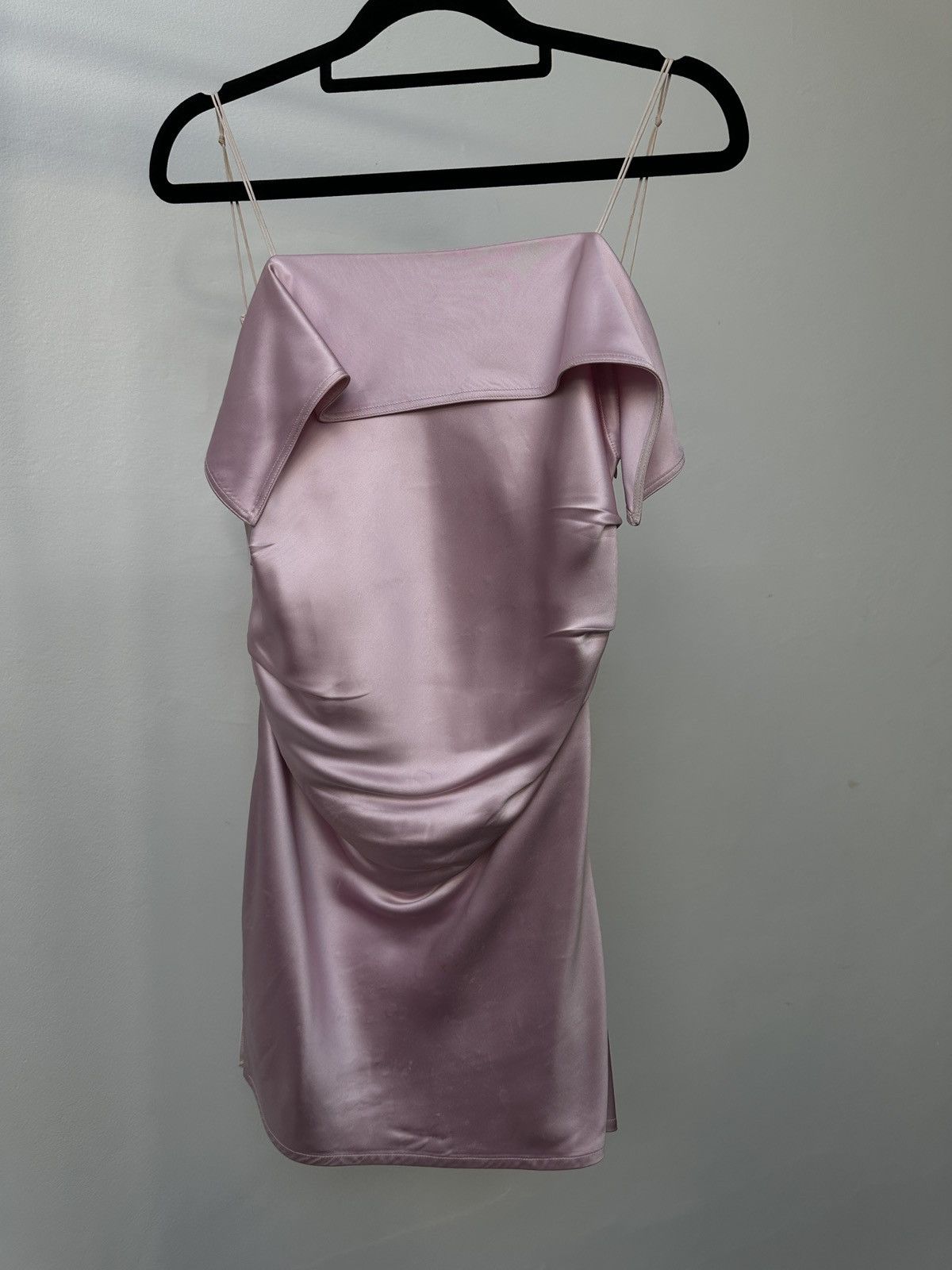 Helmut Lang Helmut Lang Draped Silk-Blend Slip Dress – Blush Pink Size S / US 4 / IT 40 - 1 Thumbnail