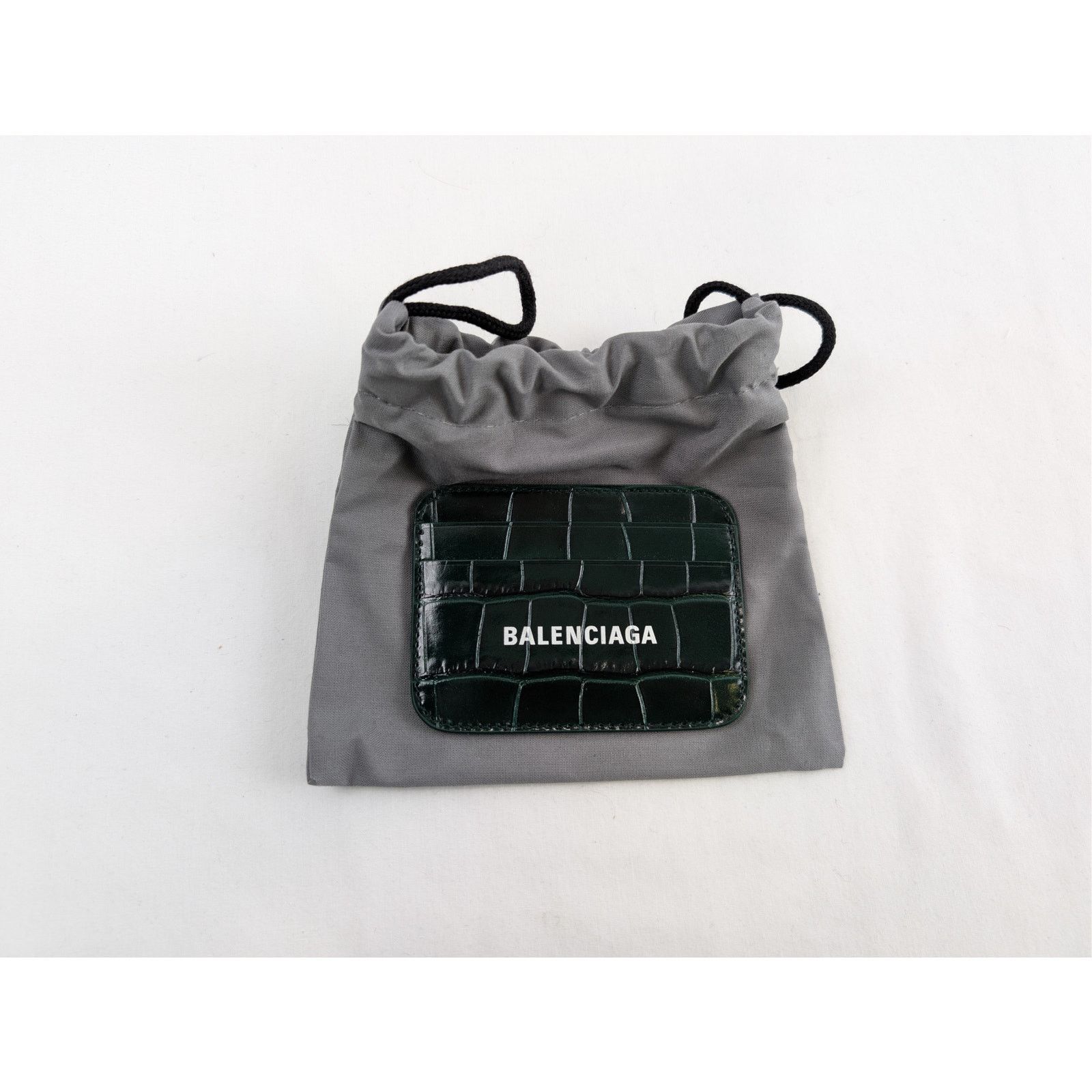 Balenciaga o1rshd1 Size: OS / Shiny Embossed Croc Cash Card Holder Size ONE SIZE - 1 Thumbnail