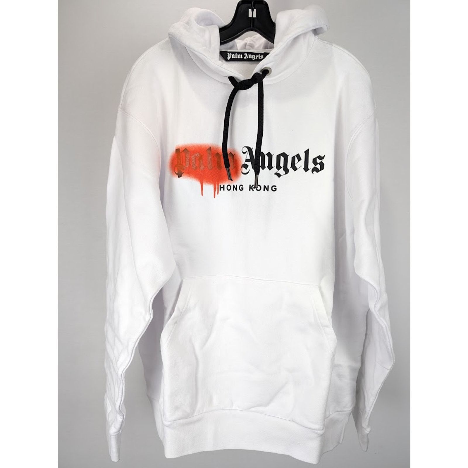 Palm Angels o1rshd1 HK SP Rayed Hoody in White/Orange Size US XXL / EU 58 / 5 - 3 Thumbnail