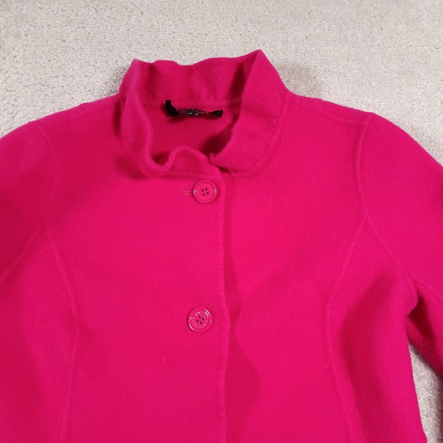 Talbots VINTAGE? No — Talbots Jacket Women’s 4 Pink Wool Blend Button Up Career Blazer Cropped Shirt? Size S / US 4 / IT 40 - 3 Thumbnail