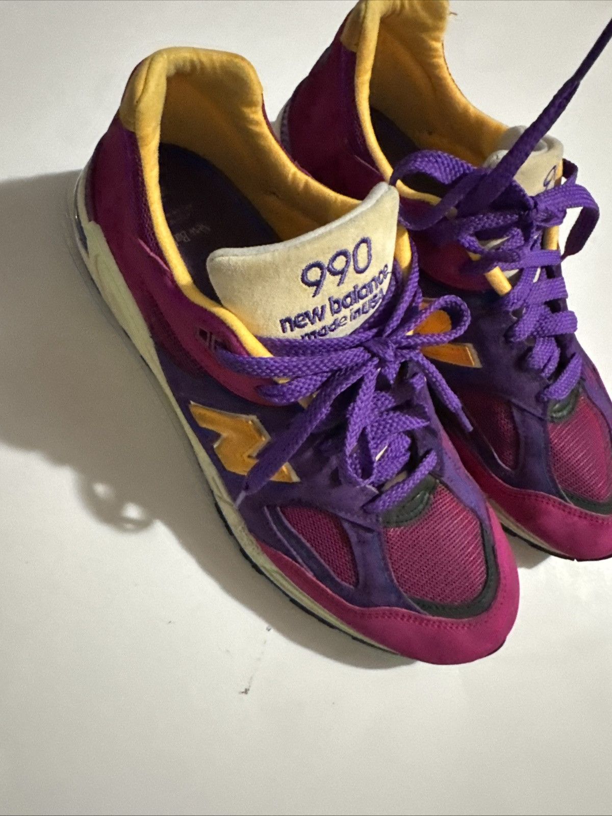 New Balance New Balance 990v2 x Teddy Santis ‘Purple Yellow’ Size US 12 / EU 45 - 3 Thumbnail