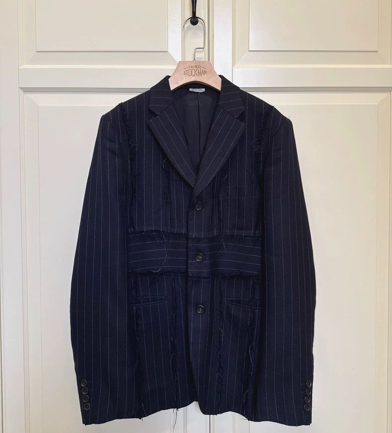 Comme des Garcons COMME des GARCONS HOMME men's wool suit jacket in navy blue Size US M / EU 48-50 / 2 - 1 Thumbnail