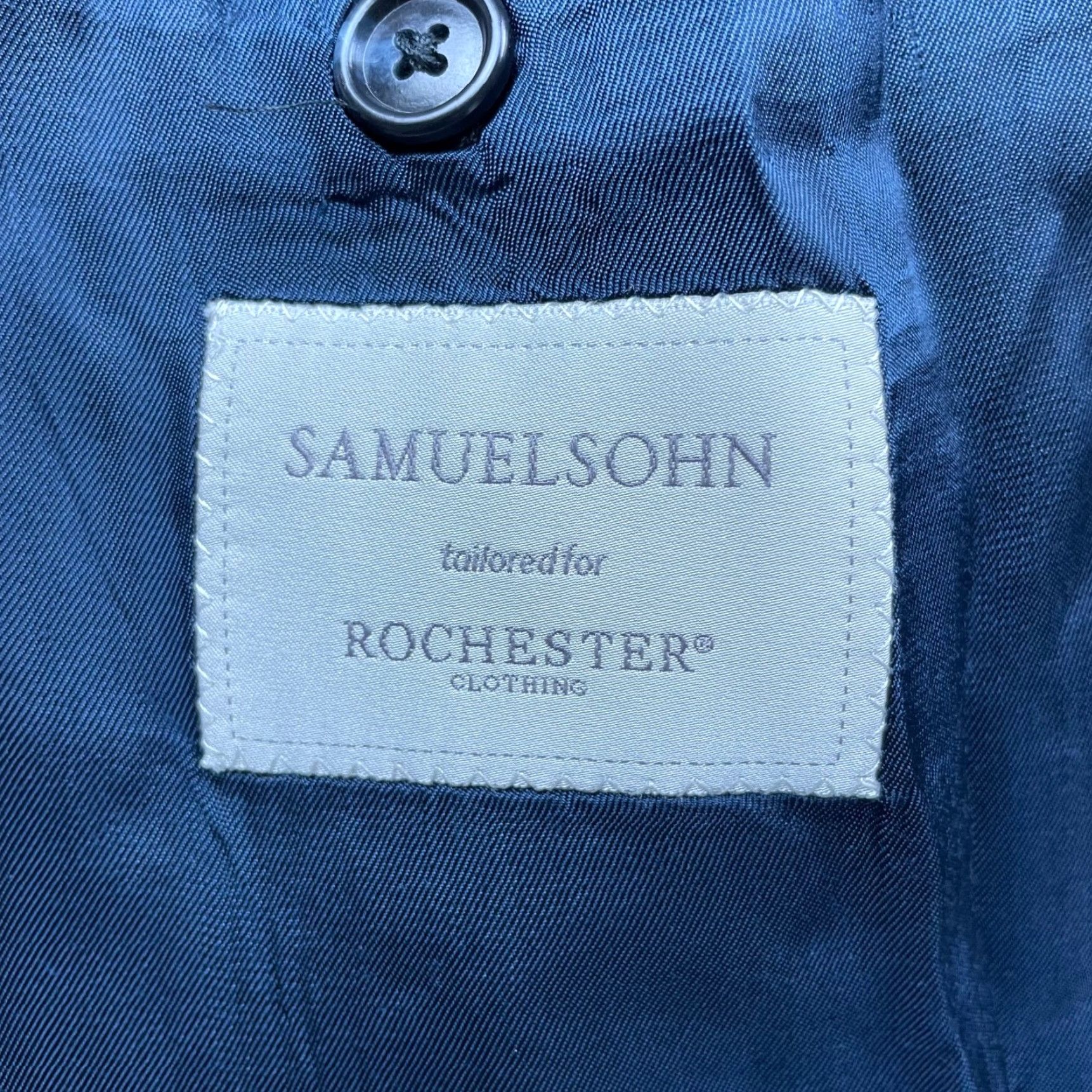 Vintage VINTAGE Samuelsohn x Loro Piana Blazer Navy Stripe 54R US Wool 2-Button Notch Mens Size 54R - 5 Thumbnail