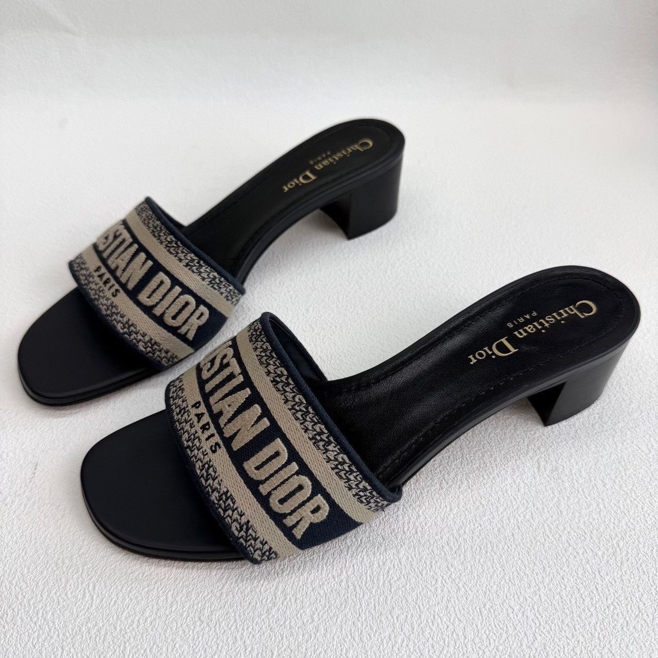 Dior Dior Retro Embroidered Blue Sandals us_8-5 Women Size US 8.5 / IT 38.5 - 1 Thumbnail