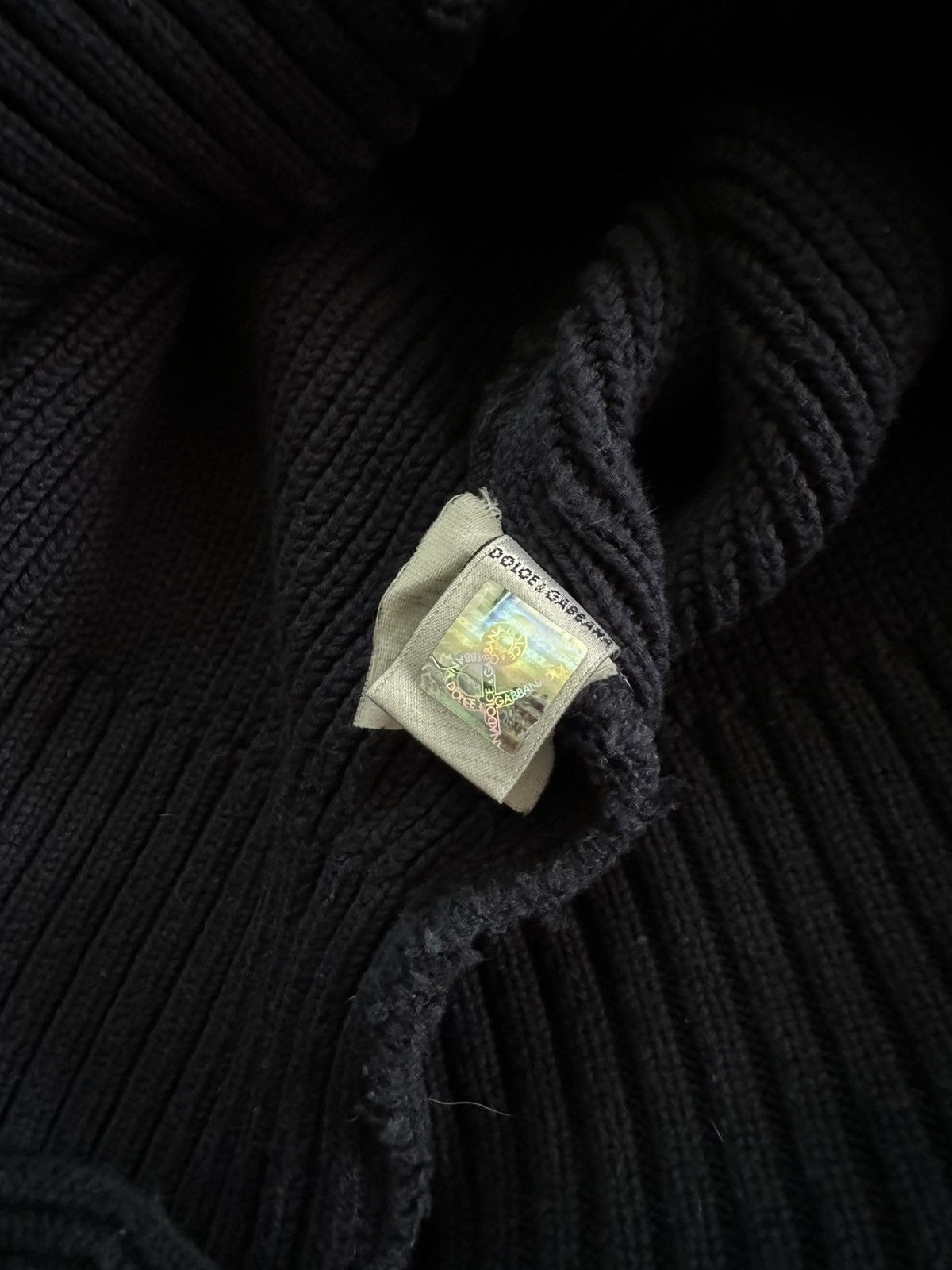 Dolce & Gabbana × Vintage Vintage 00s Dolce & Gabbana Women’s V-neck Ribbed Sweater Size L / US 10 / IT 46 - 5 Thumbnail