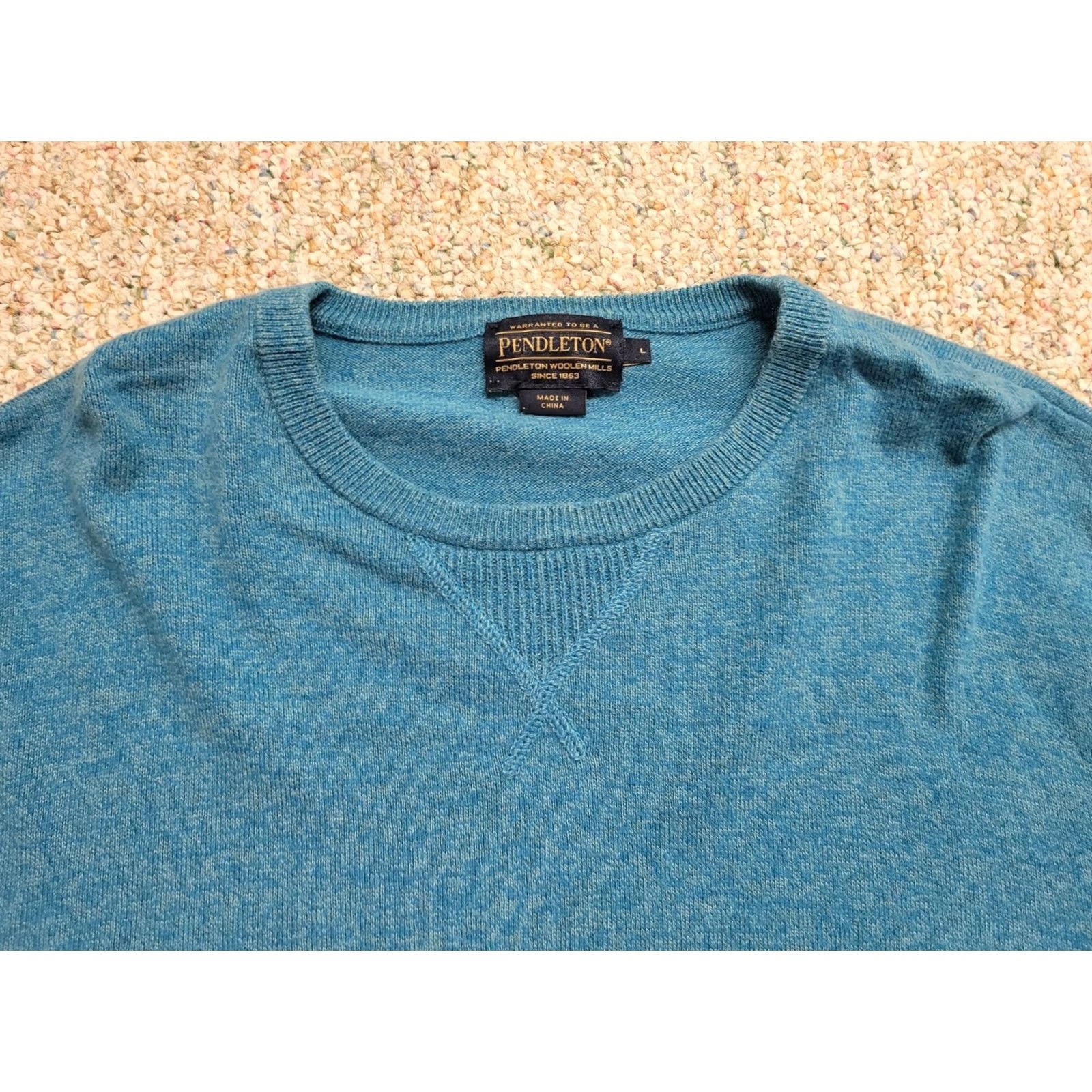 Pendleton Pendleton Sweater Mens Large Teal Knit Pullover Long Sleeve Casual Outdoor Size US L / EU 52-54 / 3 - 3 Thumbnail