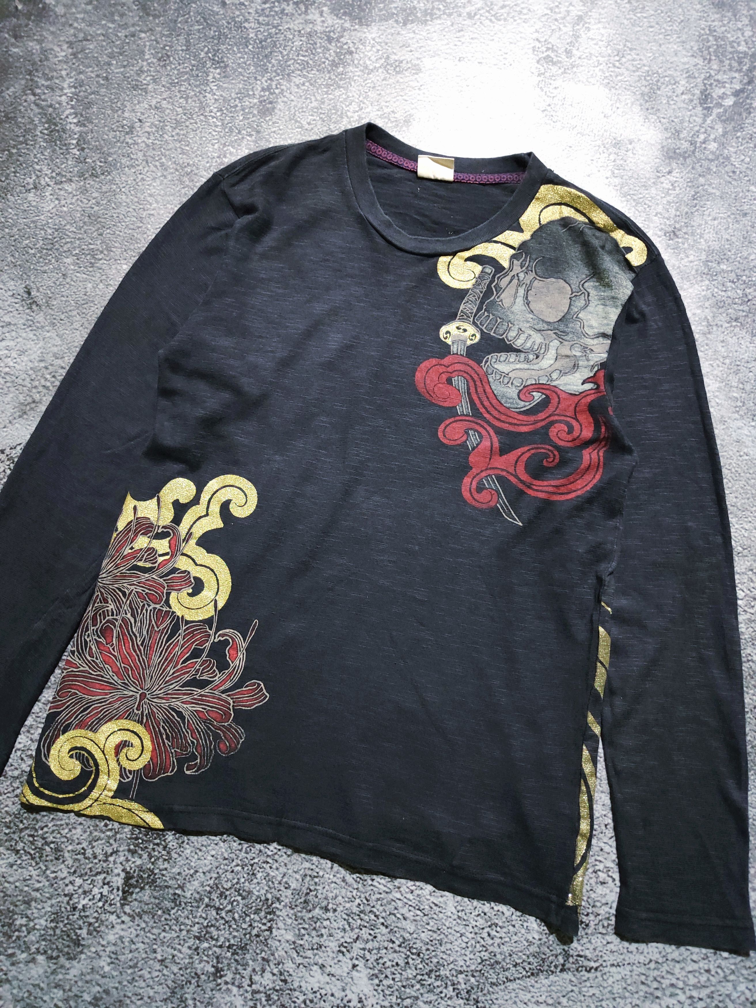 Japanese Brand Vintage Feded Y2K Japan Strange Heaven Sukajan Skull Size US M / EU 48-50 / 2 - 4 Thumbnail