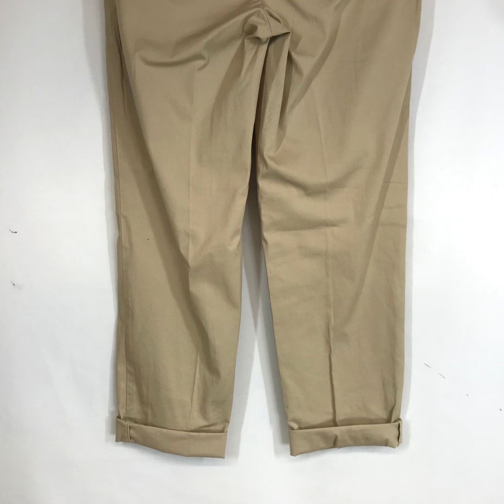 Loft VINTAGE? No. Loft Original Ankle Pants Tan Khaki Women's Size 4 Cuffed Cropped Casual Size 27" / US 4 / IT 40 - 6 Thumbnail