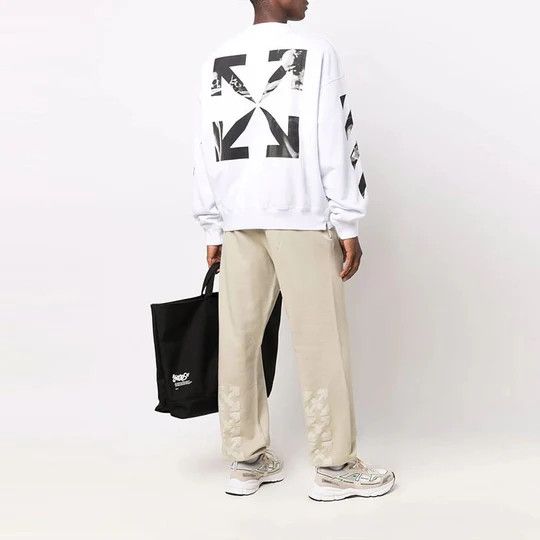Off-White o1in1s1024 Q:2 / Spray Marker Slim Crewneck Sweatshirt White Size US XL / EU 56 / 4 - 3 Thumbnail