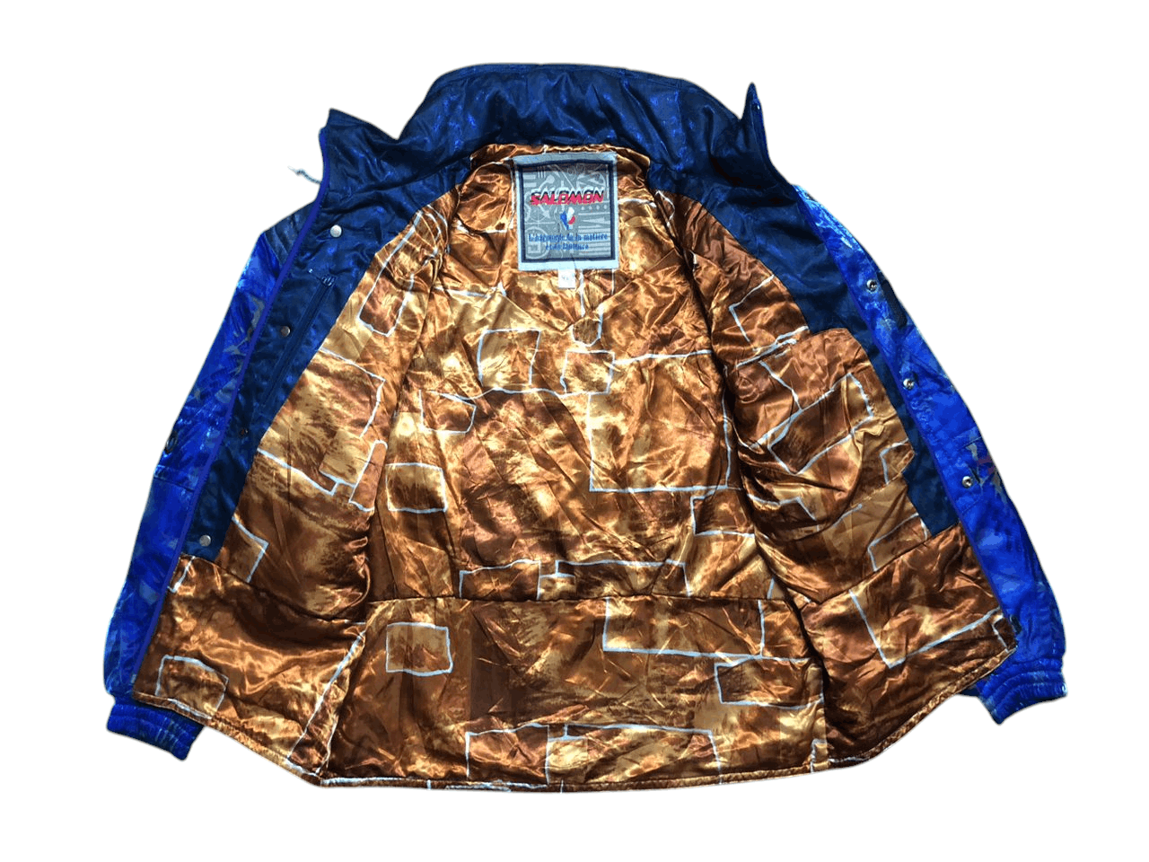 Salomon Vintage SALOMON FRANCE SKI GEAR AOP Winter Jacket Size US L / EU 52-54 / 3 - 3 Thumbnail