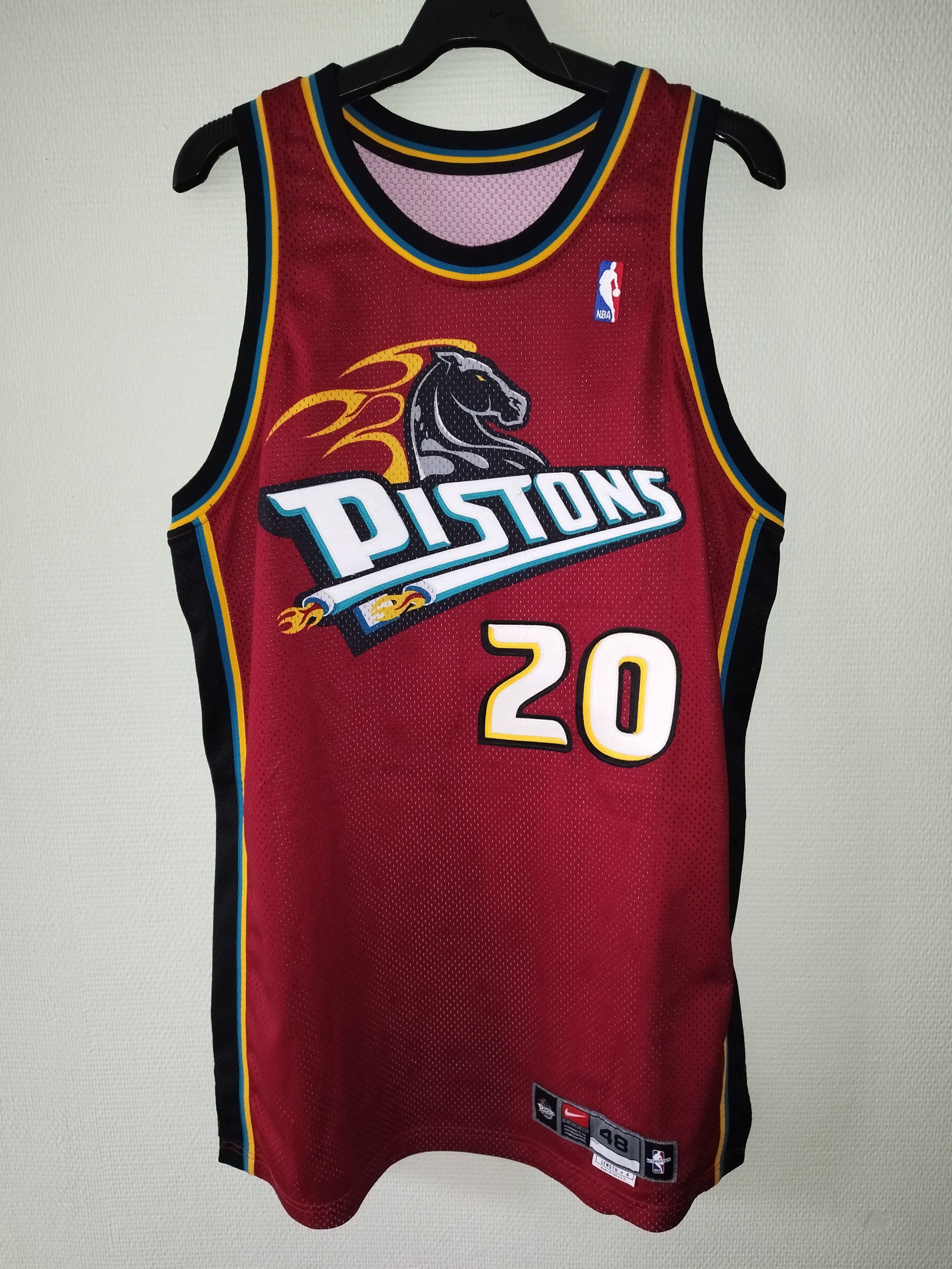 Nike Game Worn Used NBA Nike Brown Detroit Pistons pro cut Jersey Size US XL / EU 56 / 4 - 1 Thumbnail
