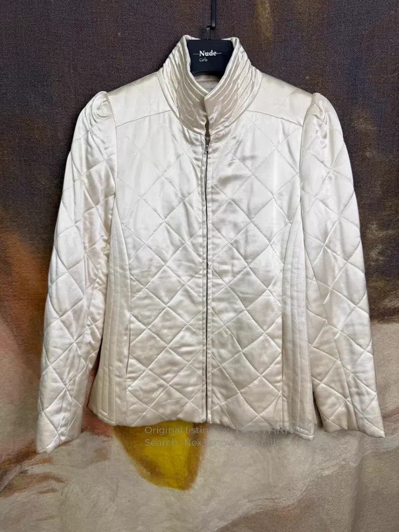 Dries Van Noten DRIES VAN NOTEN Champagne Cotton Coat Size US S / EU 44-46 / 1 - 1 Thumbnail