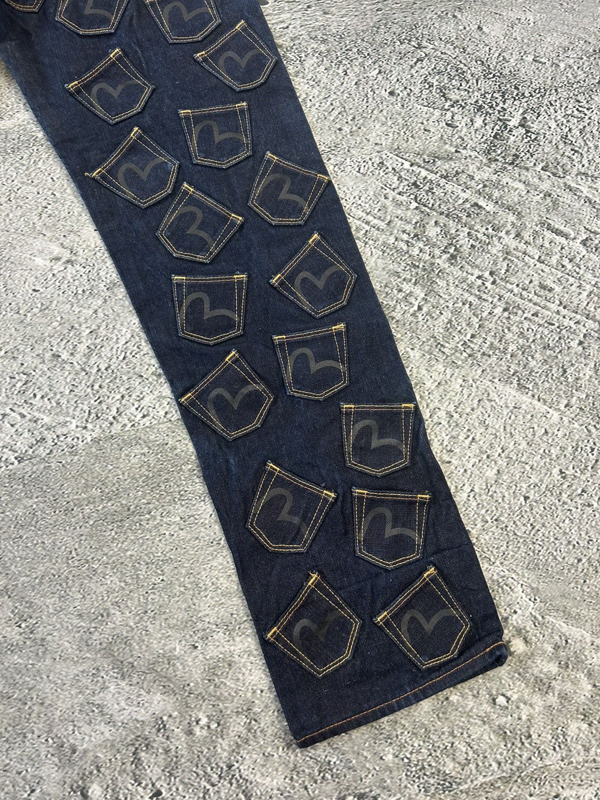 Evisu Evisu multipocket jeans front logo rare sample black Size US 28 / EU 44 - 7 Thumbnail