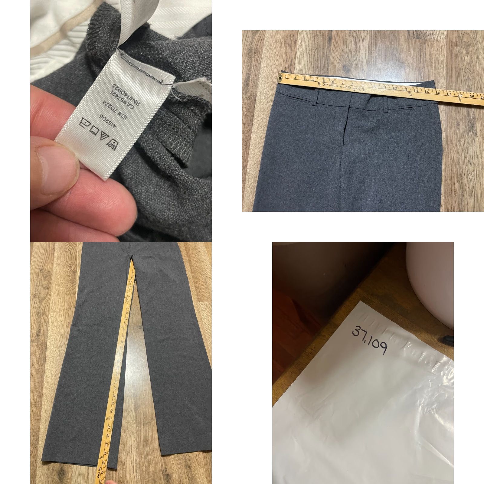 Ann Taylor Ann Taylor LOFT Pants Women's Size 4 Gray Dress Pants Marisa Trouser, Regular, Straight, Inseam 32.5 in, Polyester Rayon, Flat Front, ZZ Size 27" / US 4 / IT 40 - 8 Thumbnail