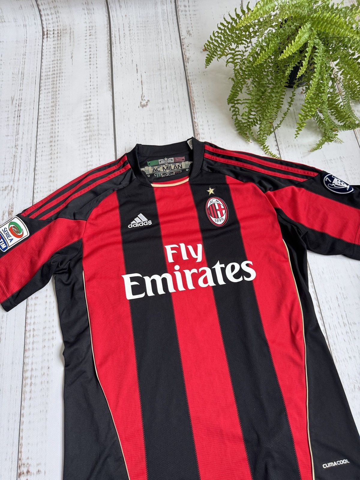 Adidas Soccer Jersey AC Milan 2010 2011 Adidas Patch Size US M / EU 48-50 / 2 - 2 Thumbnail