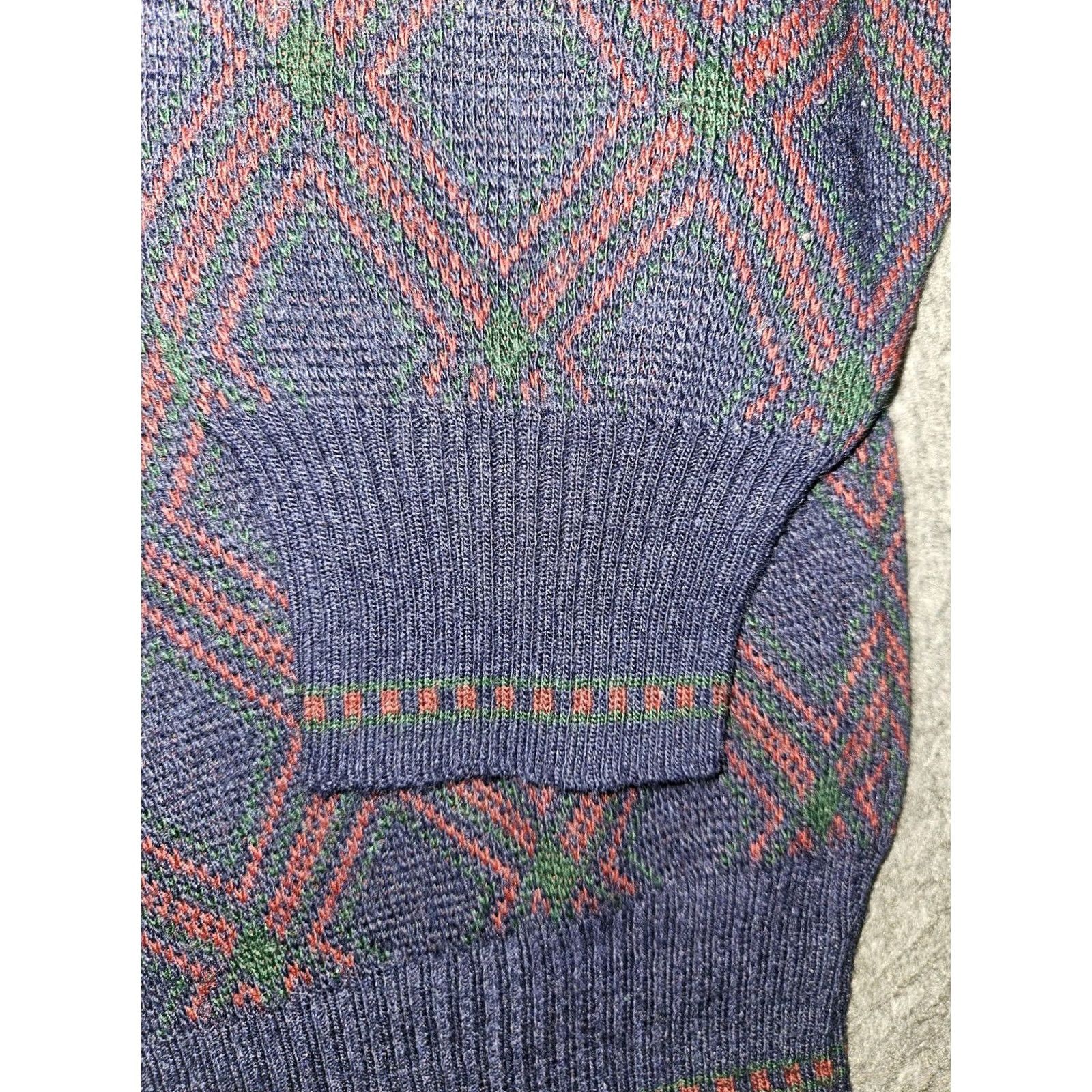 Murano VINTAGE Murano Sweater Mens XL Blue Argyle Crew Neck Wool Acrylic Pullover Italy Size US XL / EU 56 / 4 - 6 Thumbnail