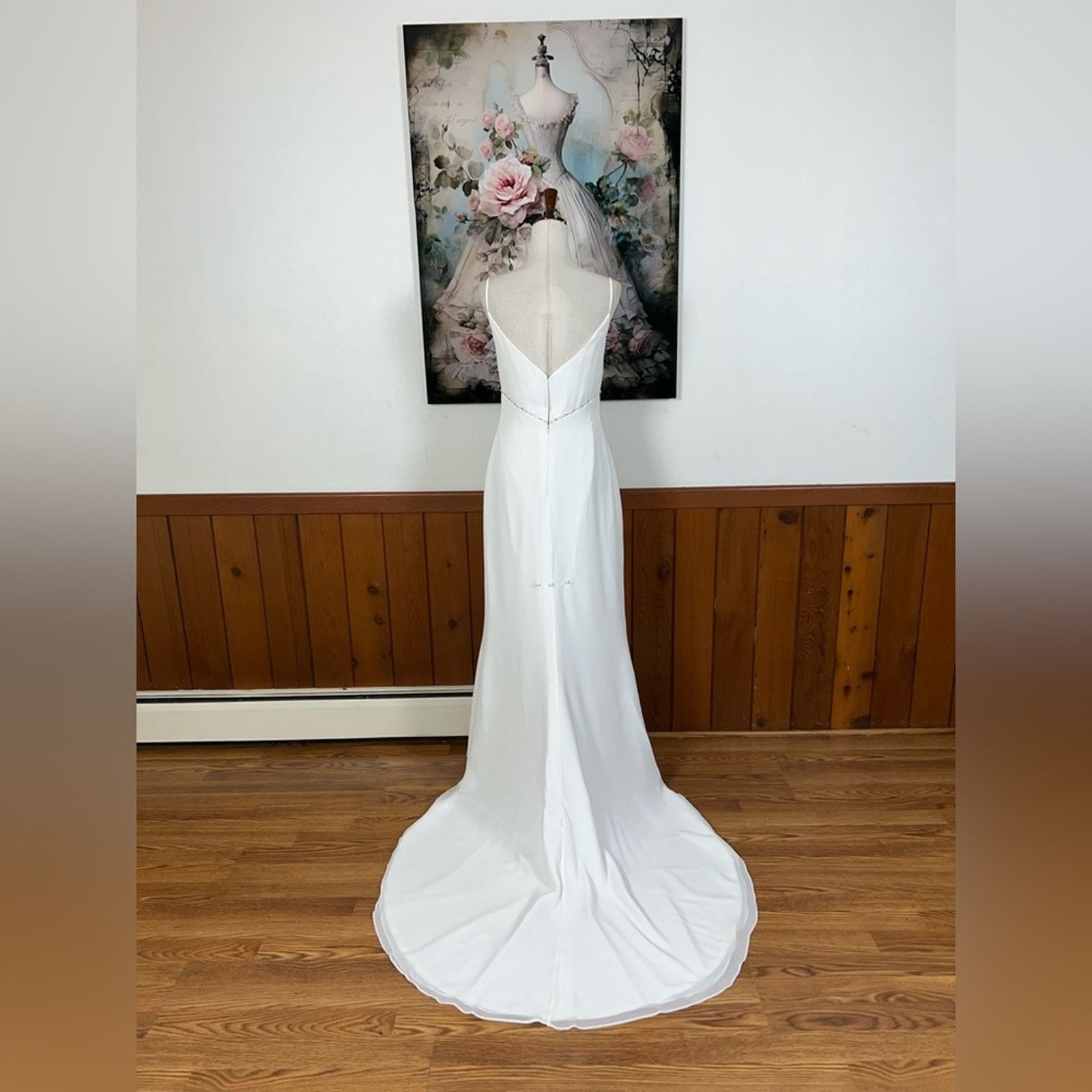 Vintage Pretty Vintage 90s Jacqueline Chiffon Drape Wedding Gown! Size M / US 6-8 / IT 42-44 - 5 Thumbnail