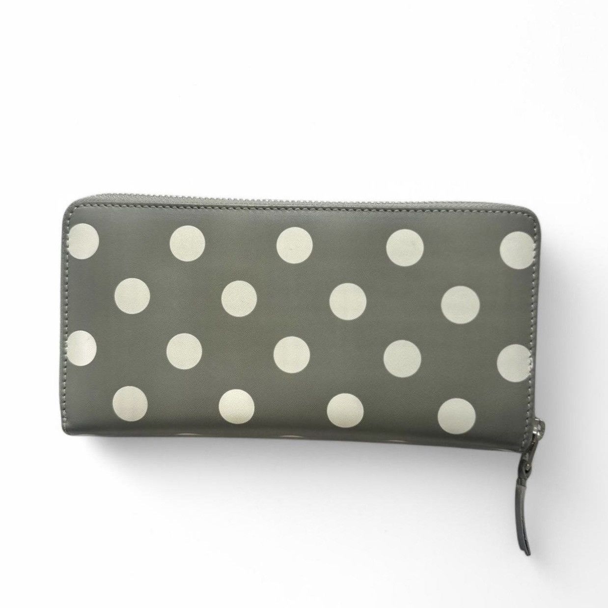 Comme des Garcons Comme des Garçon Grey Polka Dot Long Leather Wallet Size ONE SIZE - 2 Thumbnail