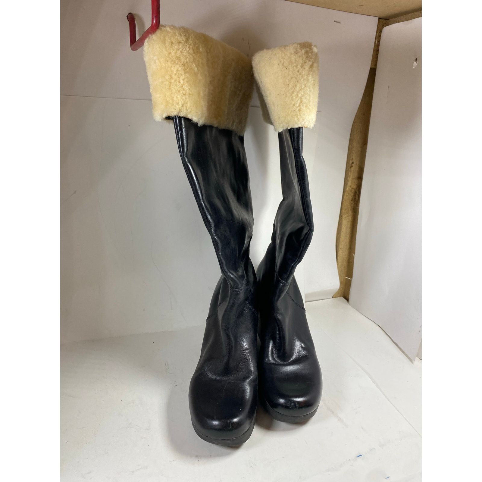 Michael Kors Michael Kors Platform Wedge Black Leather Boots 8.5W Size US 8.5 / IT 38.5 - 5 Thumbnail