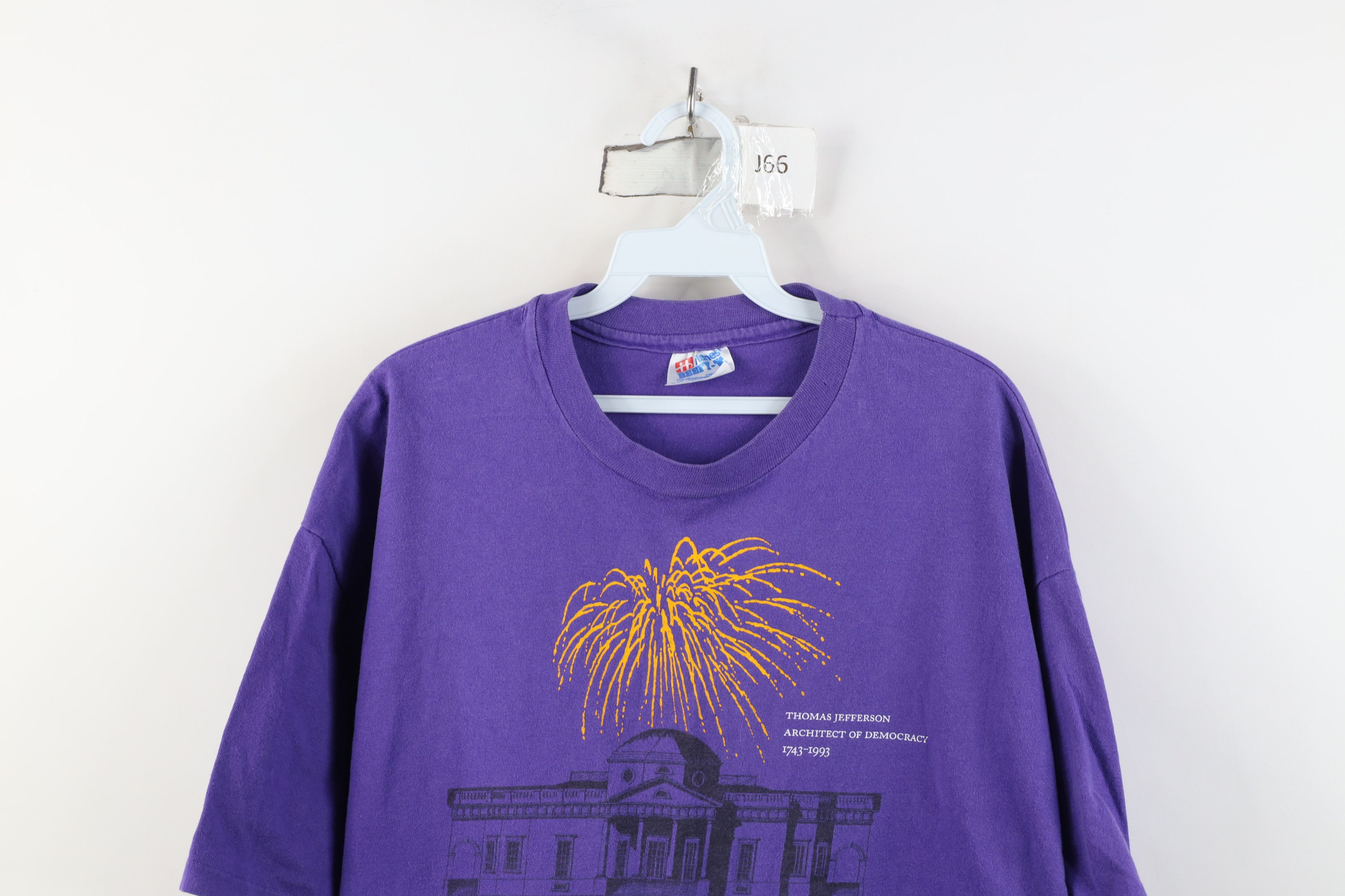 Vintage Vintage 90s Thomas Jefferson Democracy T-Shirt USA Size US XL / EU 56 / 4 - 2 Thumbnail