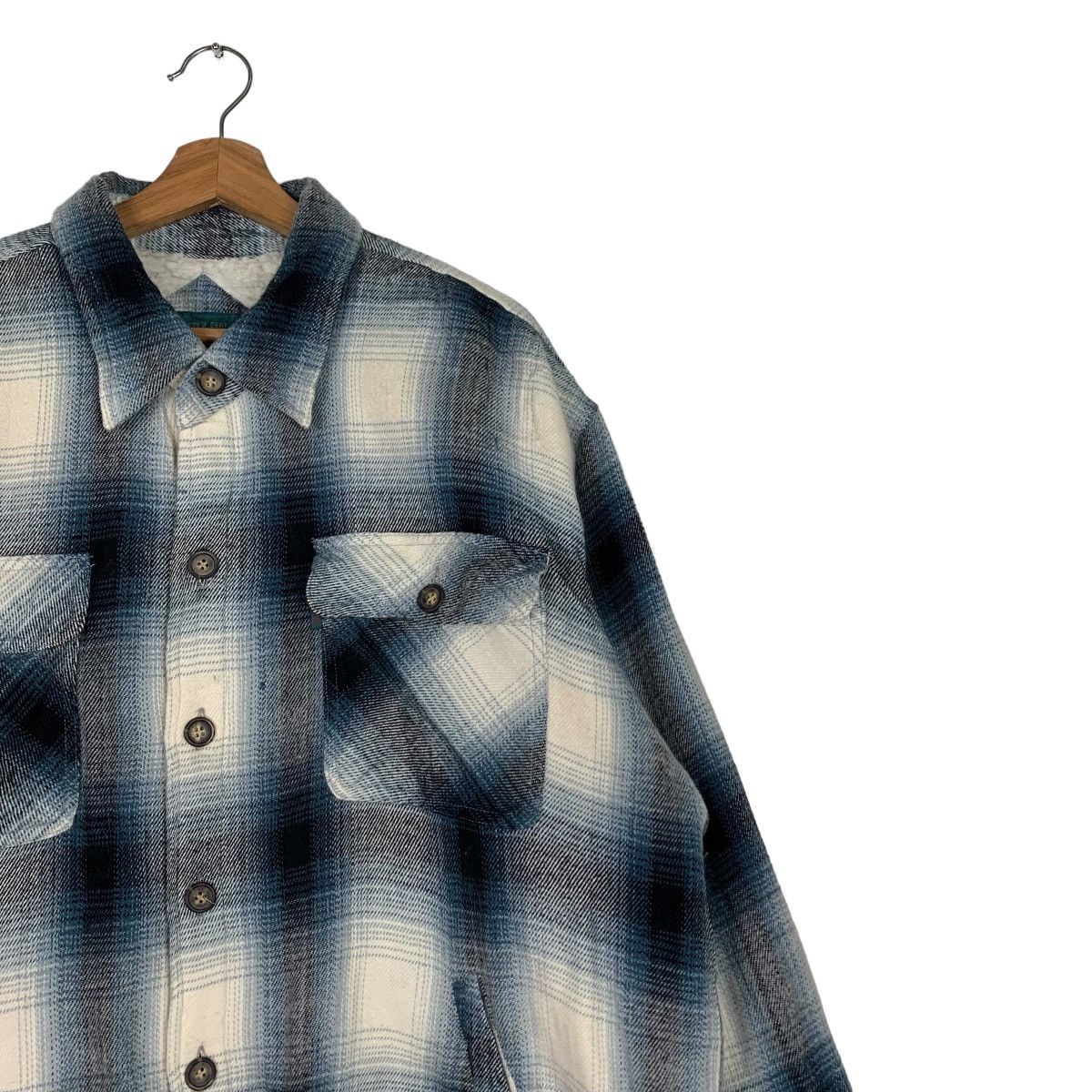 Japanese Brand BAYLEAF Shadow Plaid Checked Tartan Sherpa Jacket #0066-C4 Size US L / EU 52-54 / 3 - 6 Thumbnail