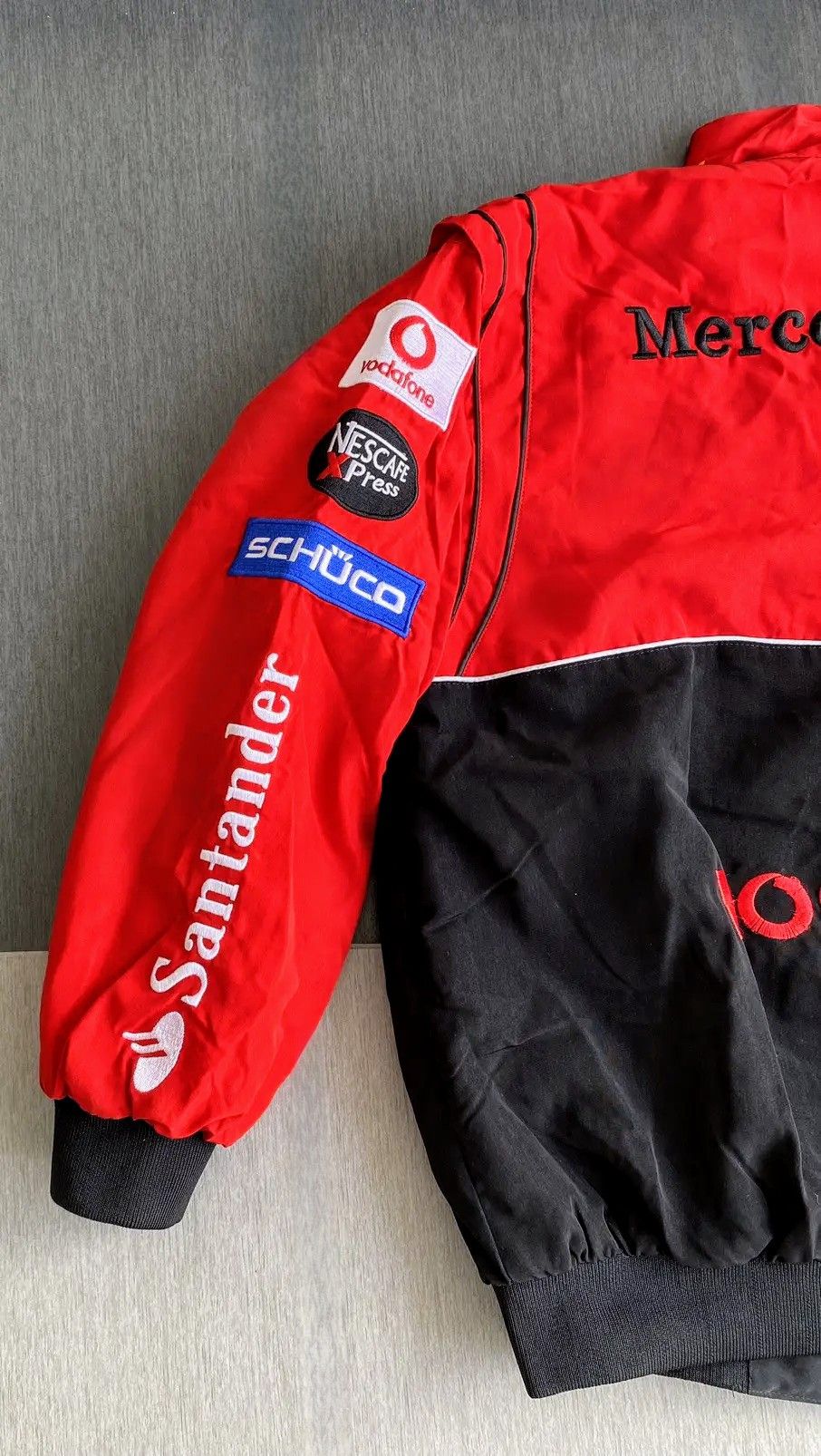 Vintage 💀🔥 MERCEDEZ BENZ 💥 LEWIS HAMILTON F1 Racing Jacket Retro Size US L / EU 52-54 / 3 - 7 Thumbnail