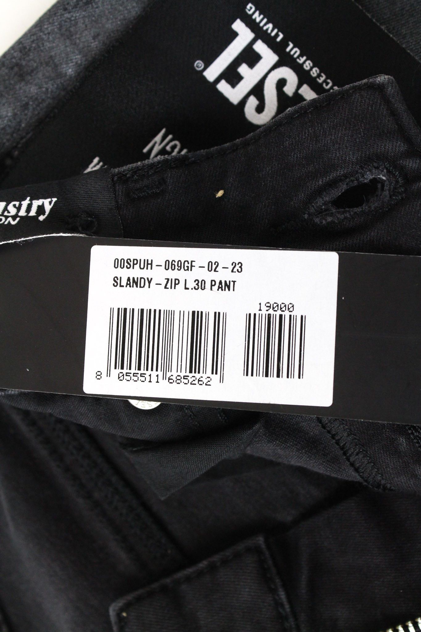 Diesel SLANDY-ZIP 069GF W23/L30 Grey Girls Jeans 71254 Size 23" - 6 Thumbnail