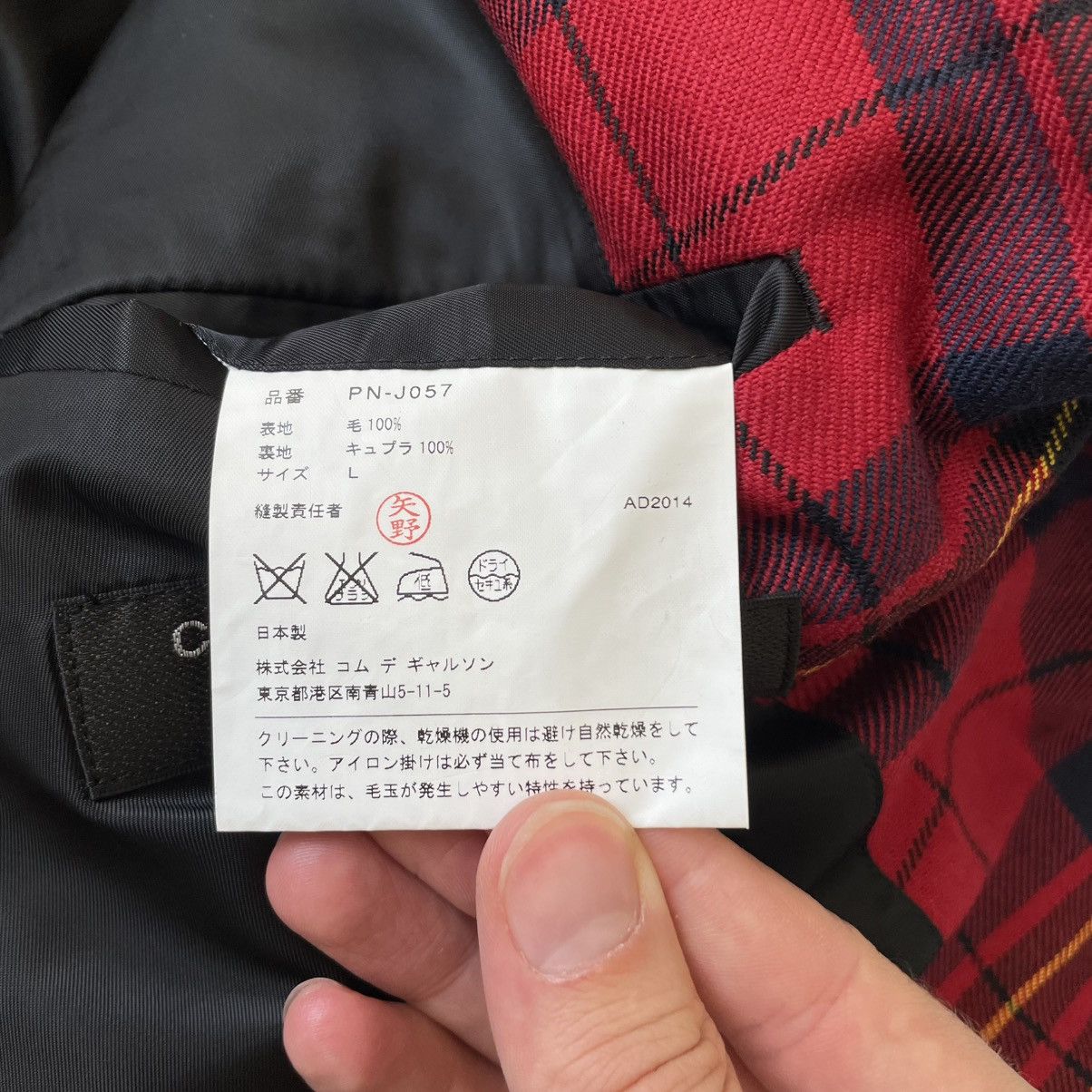 Comme des Garcons Homme Plus A/W 14 Oversized Lapel Tartan Wool Blazer Size 38R - 11 Thumbnail