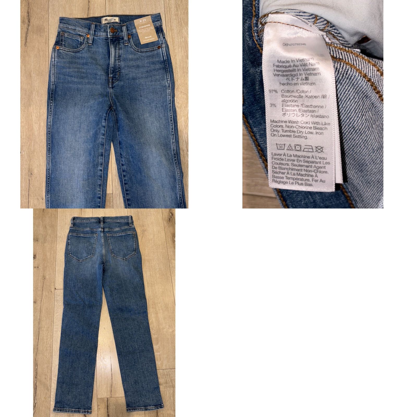 Madewell Madewell Stovepipe Jeans in Medium Wash Skinny Regular Size 25 Blue 27in Inseam 5-Pocket Denim Womens NWT Size 42" / US 20 - 8 Thumbnail