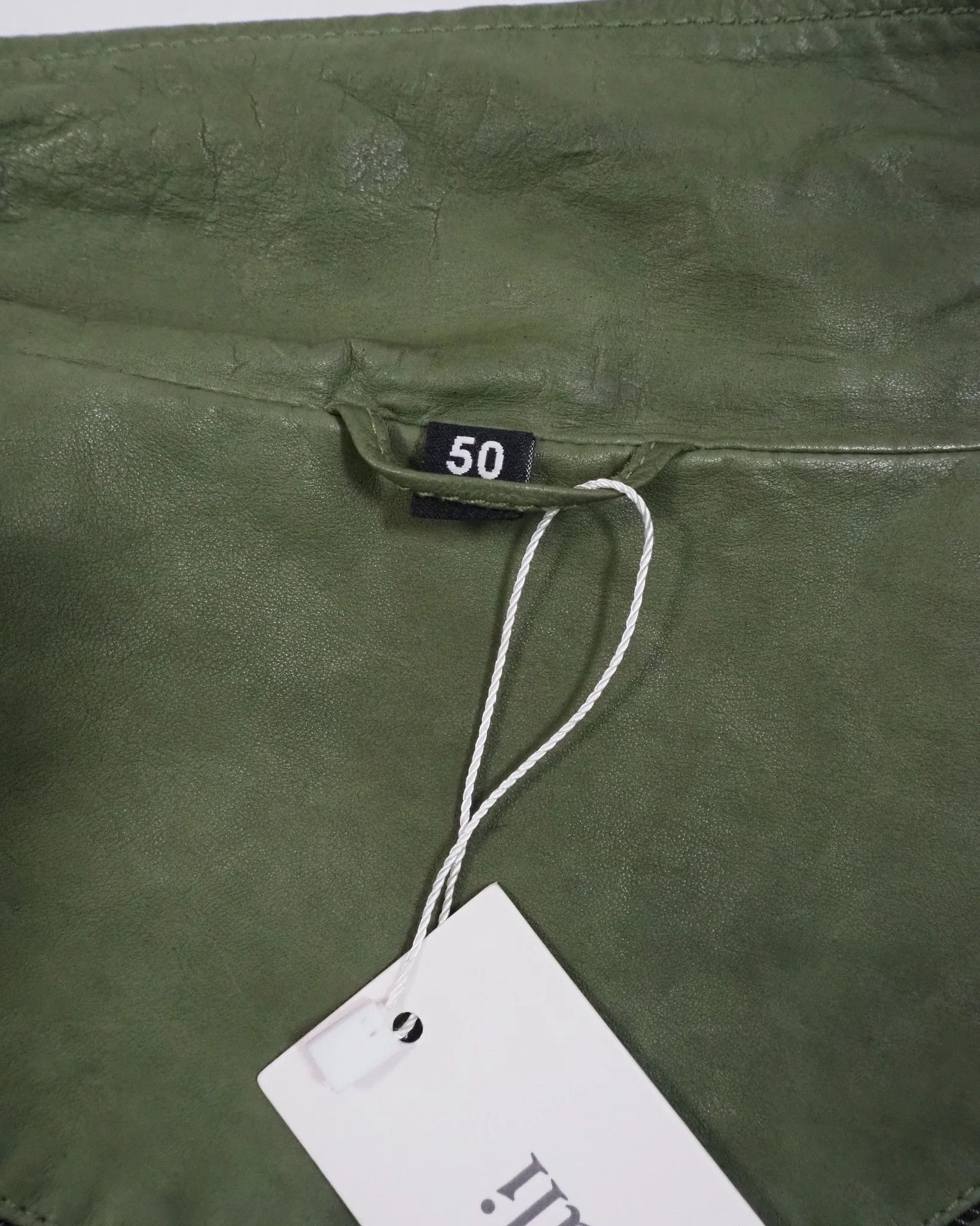 Giorgio Armani Men's Giorgio Armani Lightweight Green Leather Jacket $2083 Size US M / EU 48-50 / 2 - 7 Thumbnail