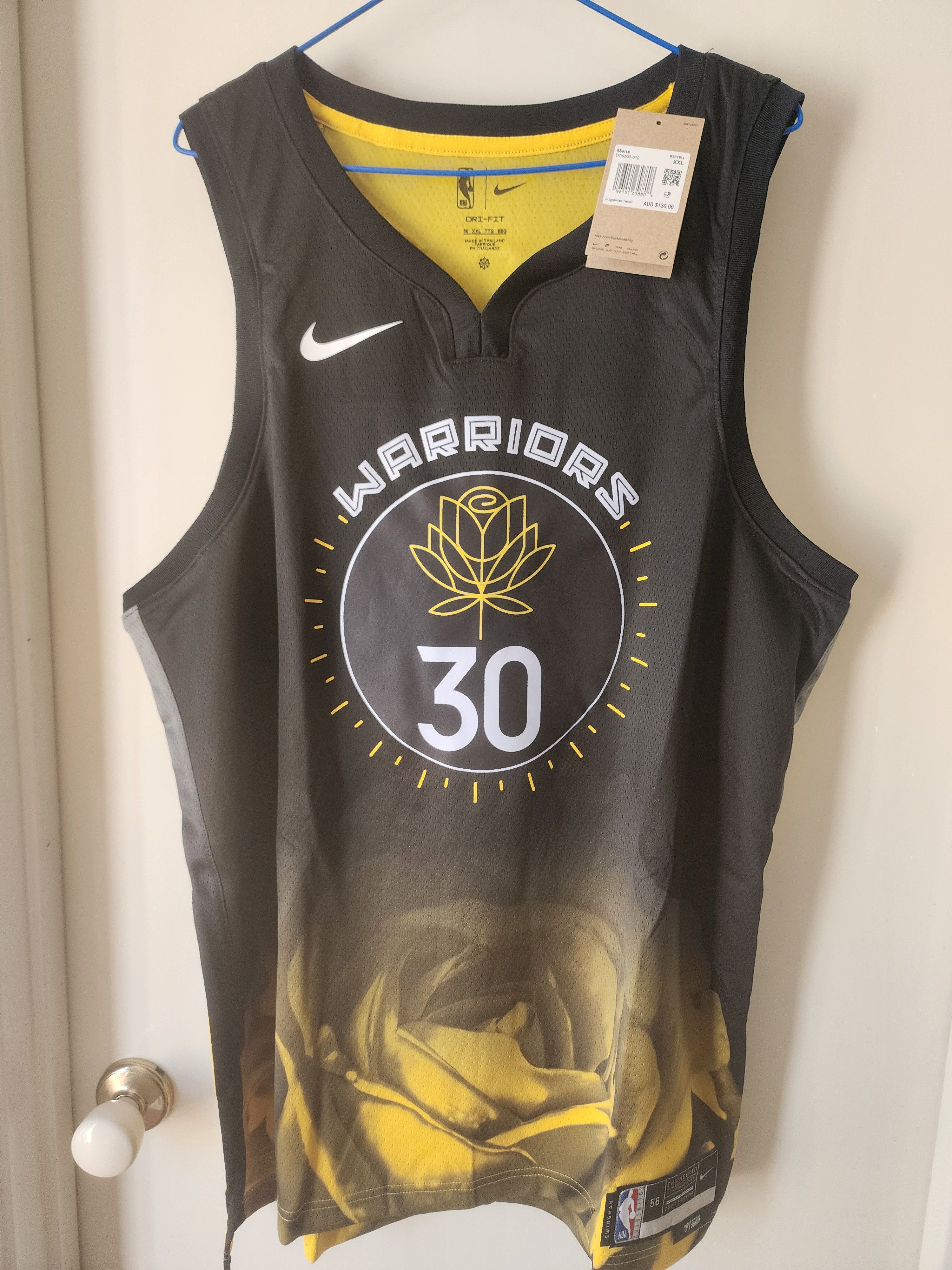 Nike Stephen Curry Warriors '22-'23 City Edition NBA Jersey Size US XXL / EU 58 / 5 - 1 Thumbnail