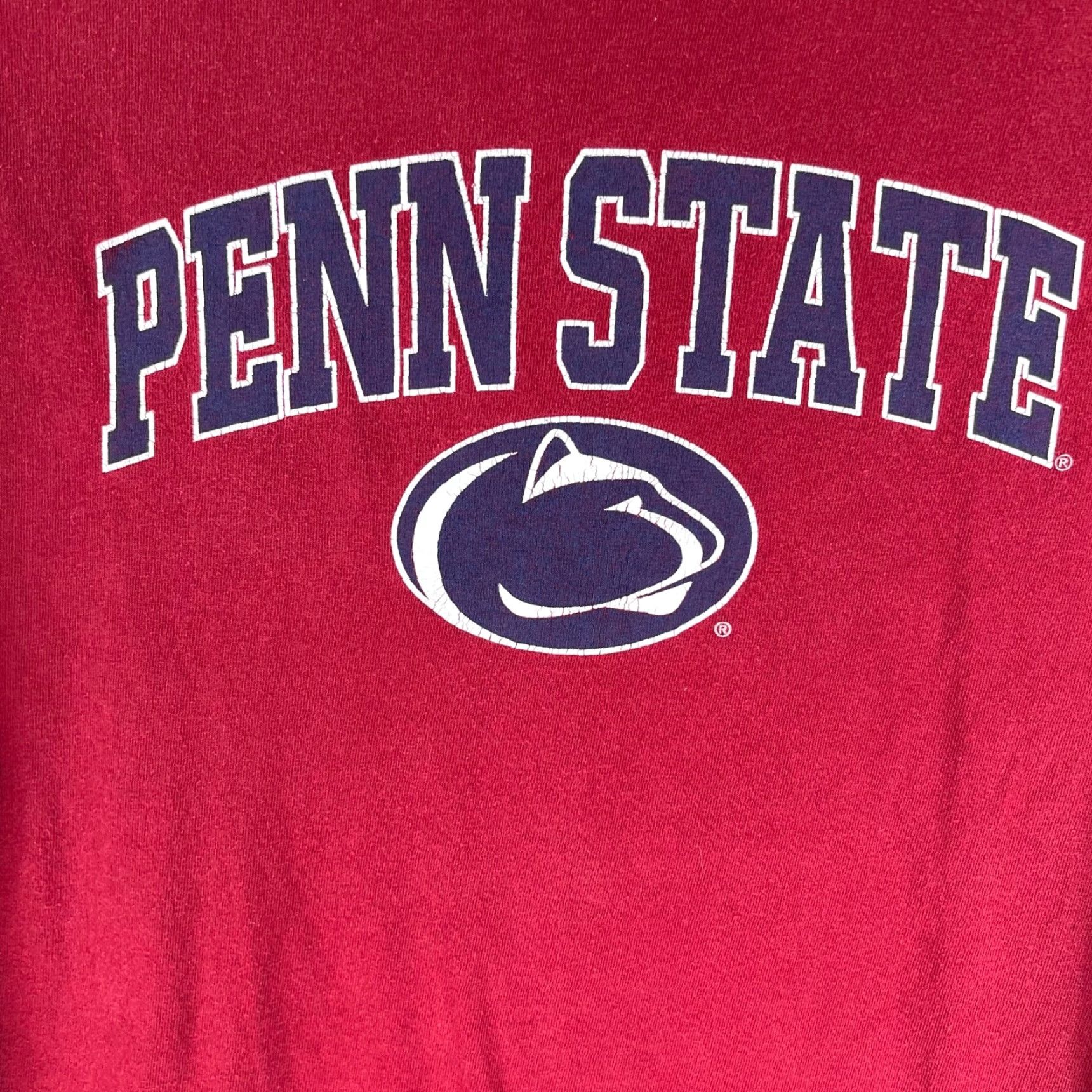 Gildan Gildan Penn State Nittany Lions T-Shirt Adult Medium Red Graphic University Mens Size US M / EU 48-50 / 2 - 2 Thumbnail