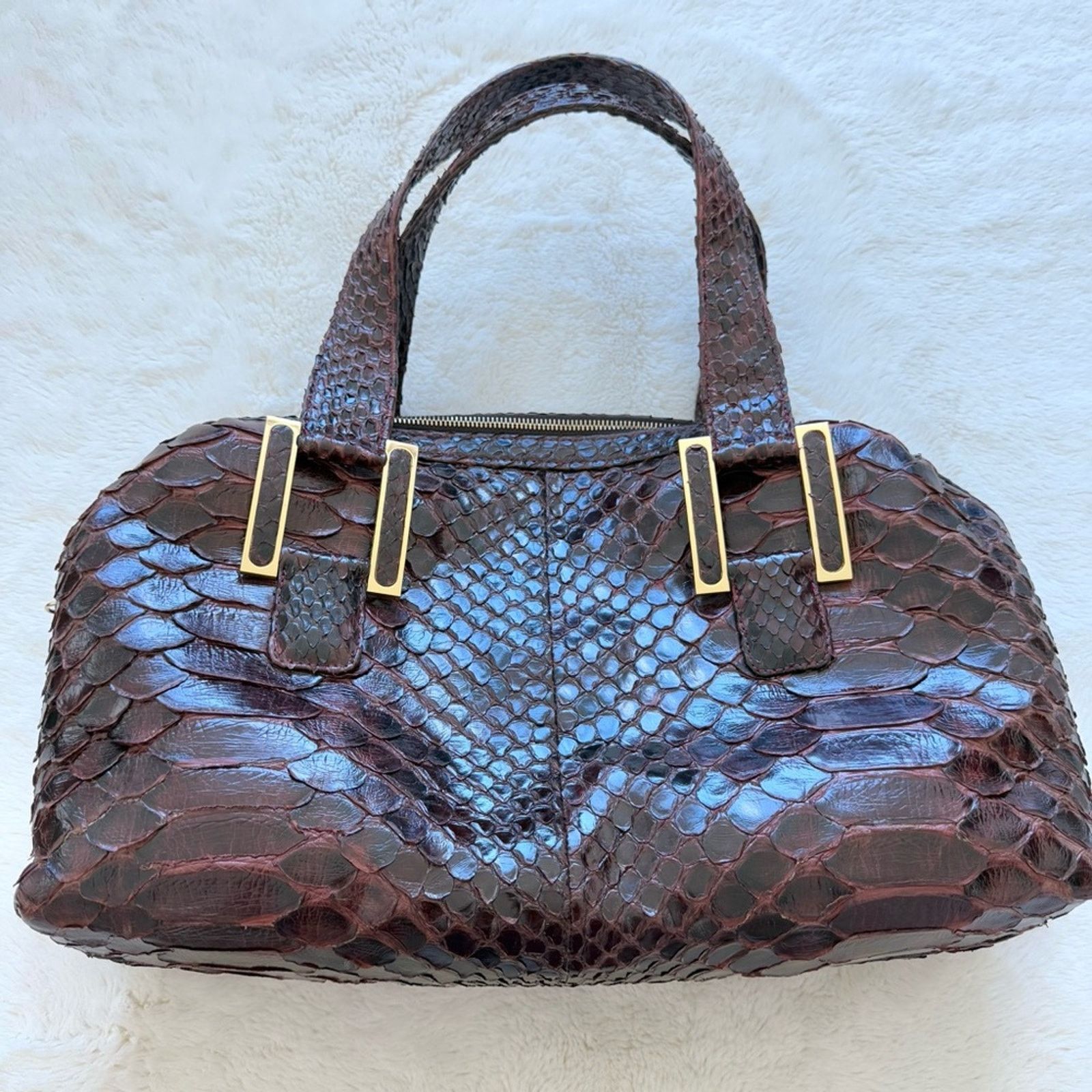 Other NEW!!! KARA ROSS python skin satchel bag large Retail 2950$ Size ONE SIZE - 6 Thumbnail
