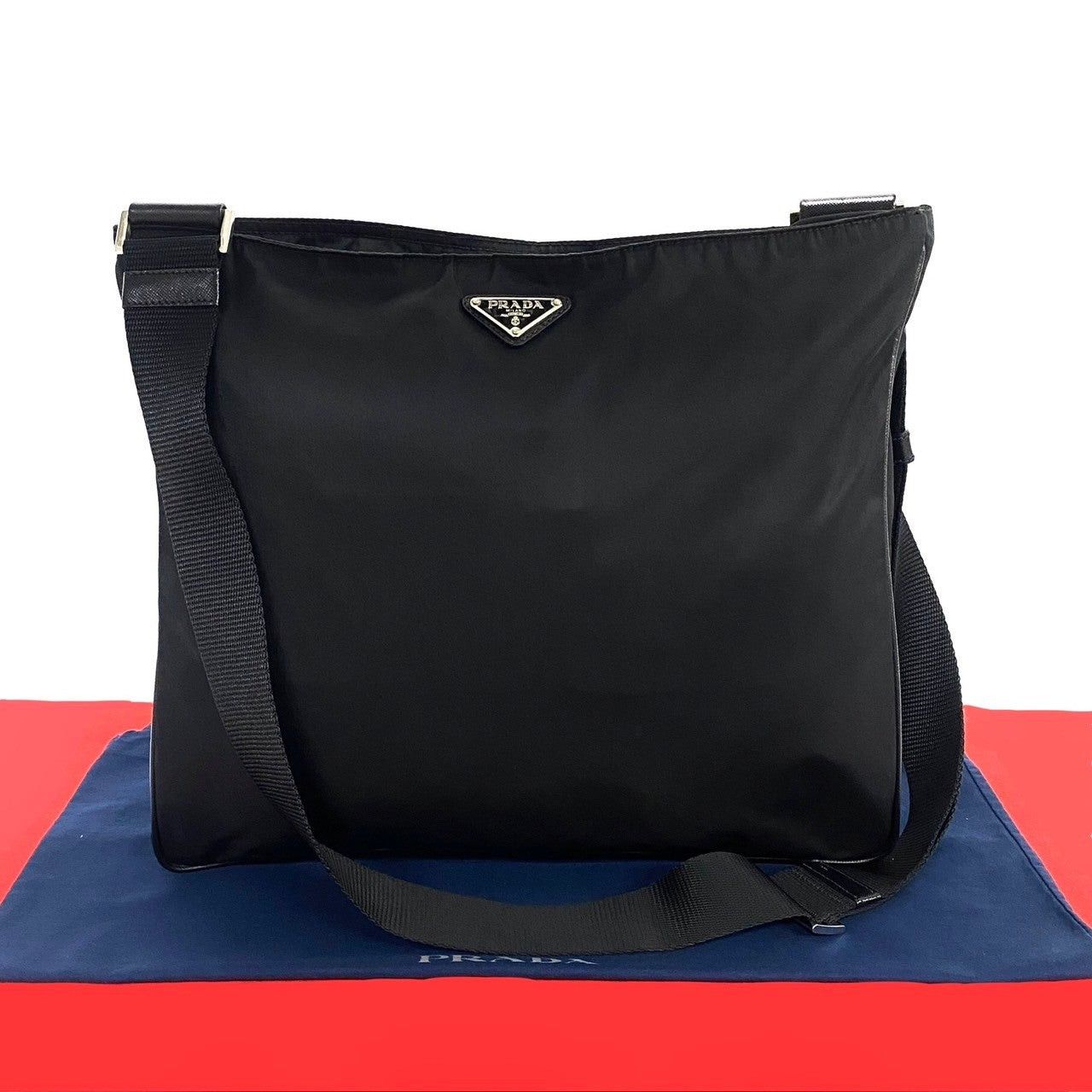 Prada Prada Shoulder Bag Black Nylon Size ONE SIZE - 1 Thumbnail