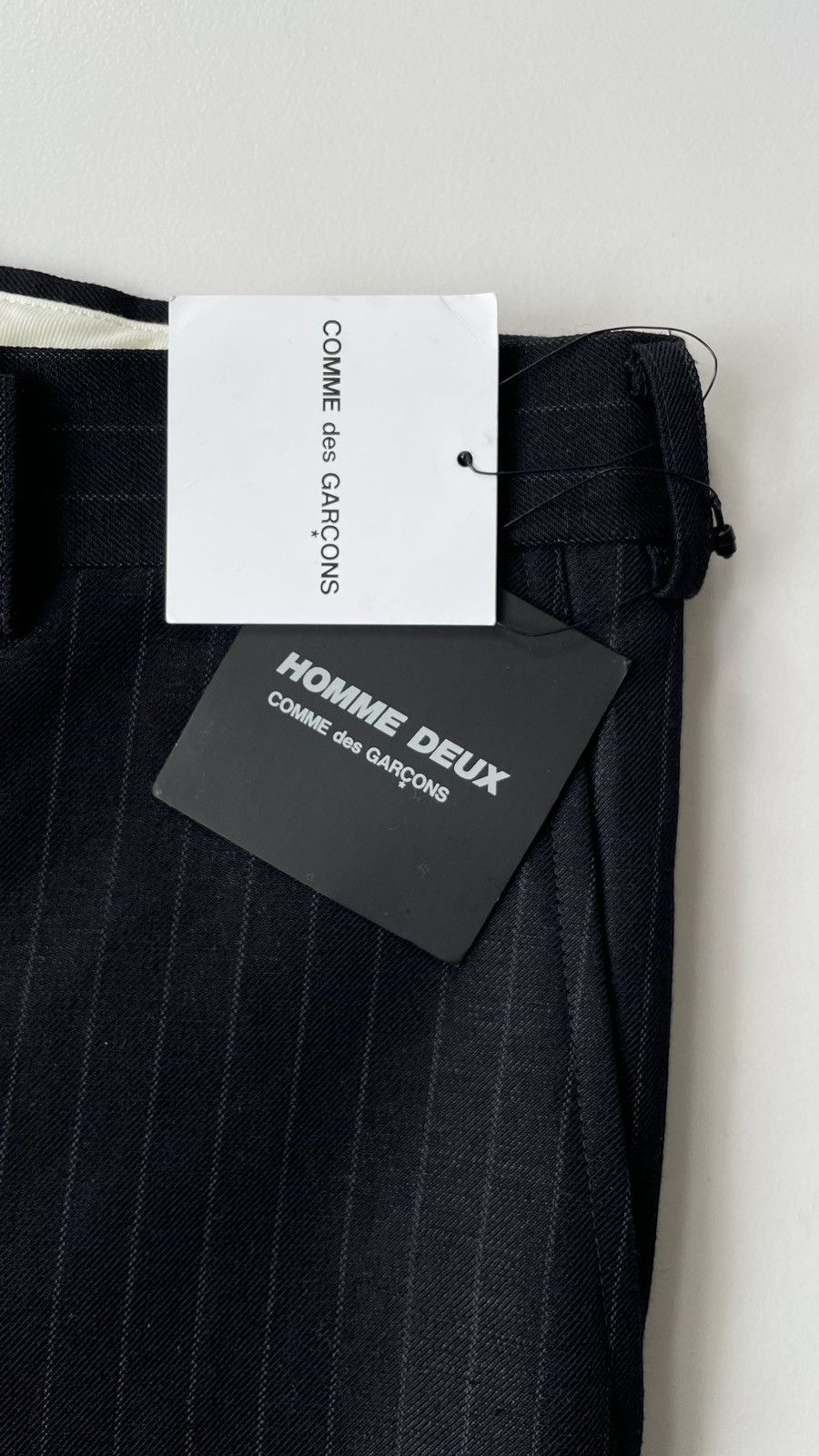 Comme des Garcons S/S 15 Black/Grey Pinstripe Trousers Size US 34 / EU 50 - 4 Thumbnail