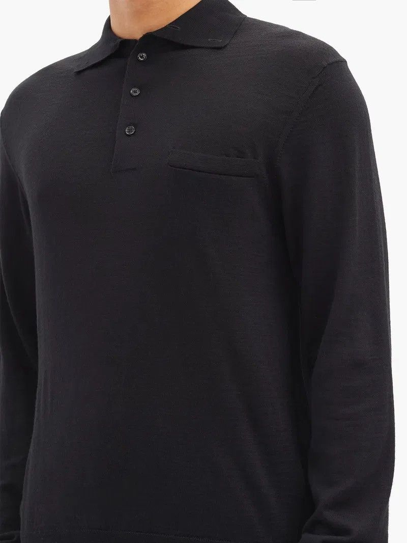 Lemaire Knit Long Sleeve Polo