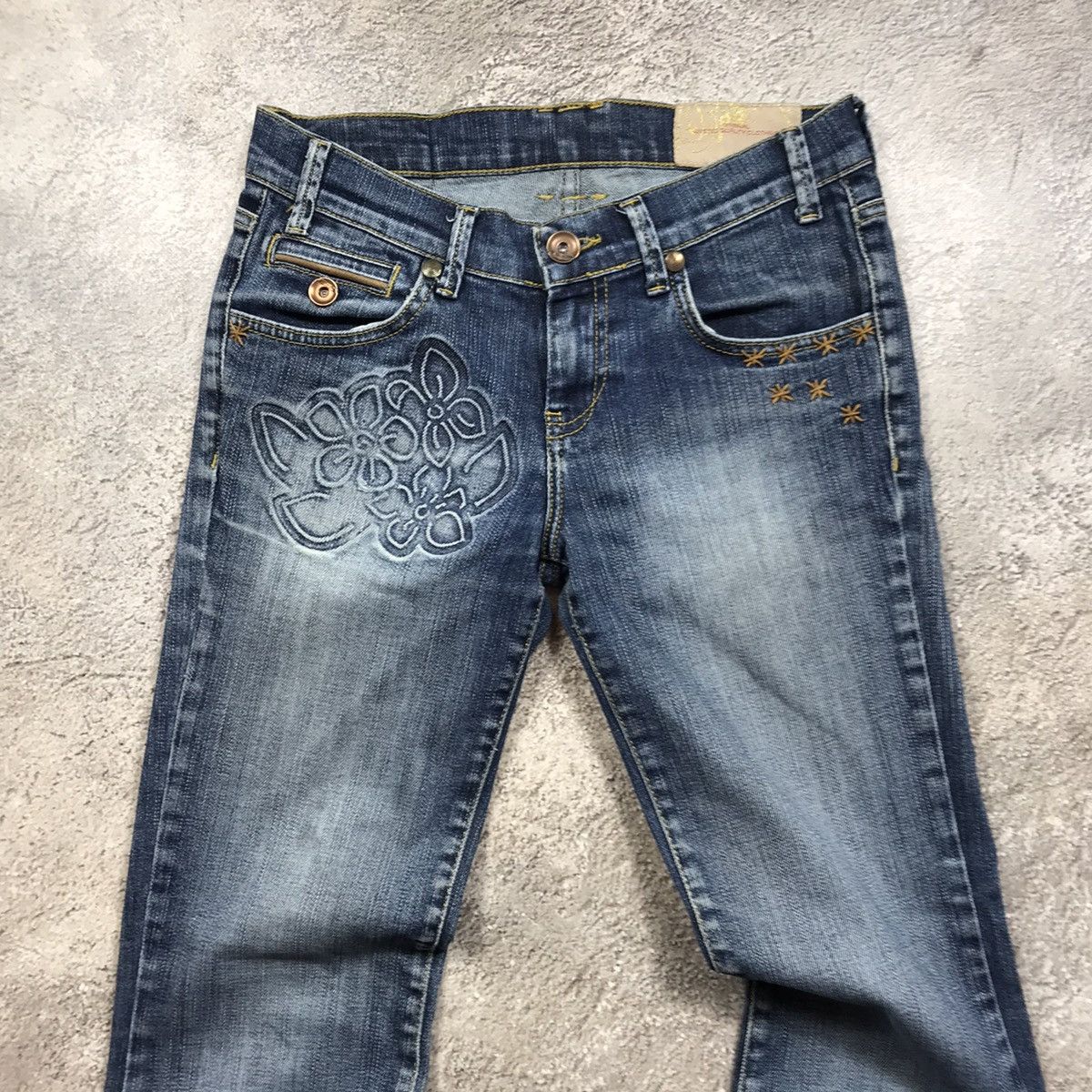 Vintage Vintage 90s Distressed Baggy Wide Leg Jeans Grunge Y2K 28 Size 28" / US 6 / IT 42 - 3 Thumbnail