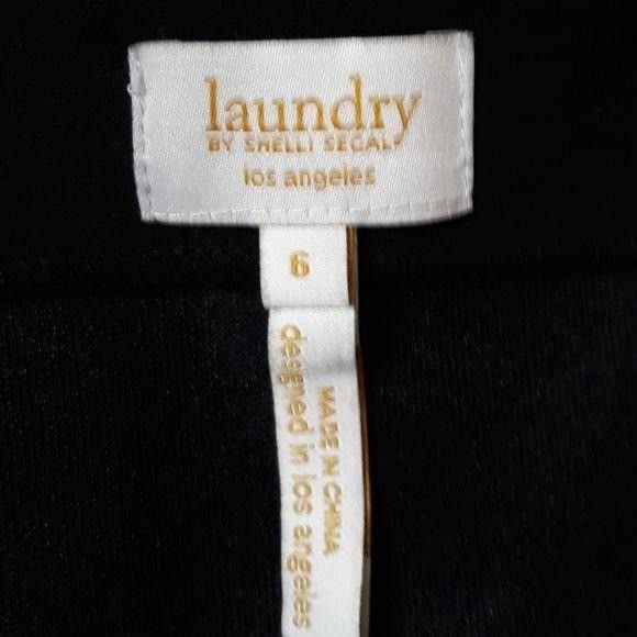 Laundry by Shelli Segal Shelli Segal Faux Suede A-line Skirt Sz 6 Black Scalloped La Size 28" / US 6 / IT 42 - 2 Thumbnail