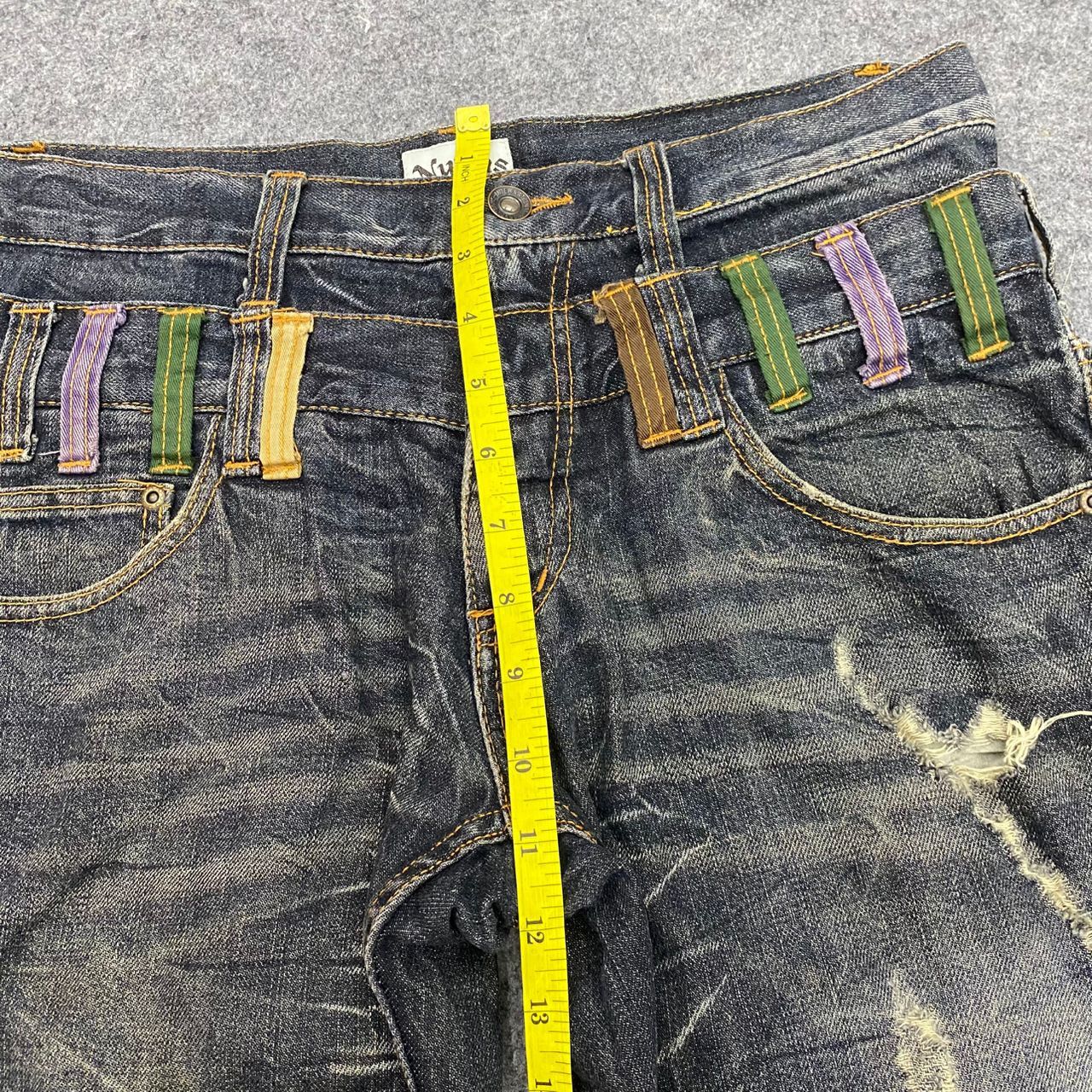 If Six Was Nine 💥Best Offer💥 Nylaus Clothing Double Waist Distressed Denim Size US 32 / EU 48 - 4 Thumbnail