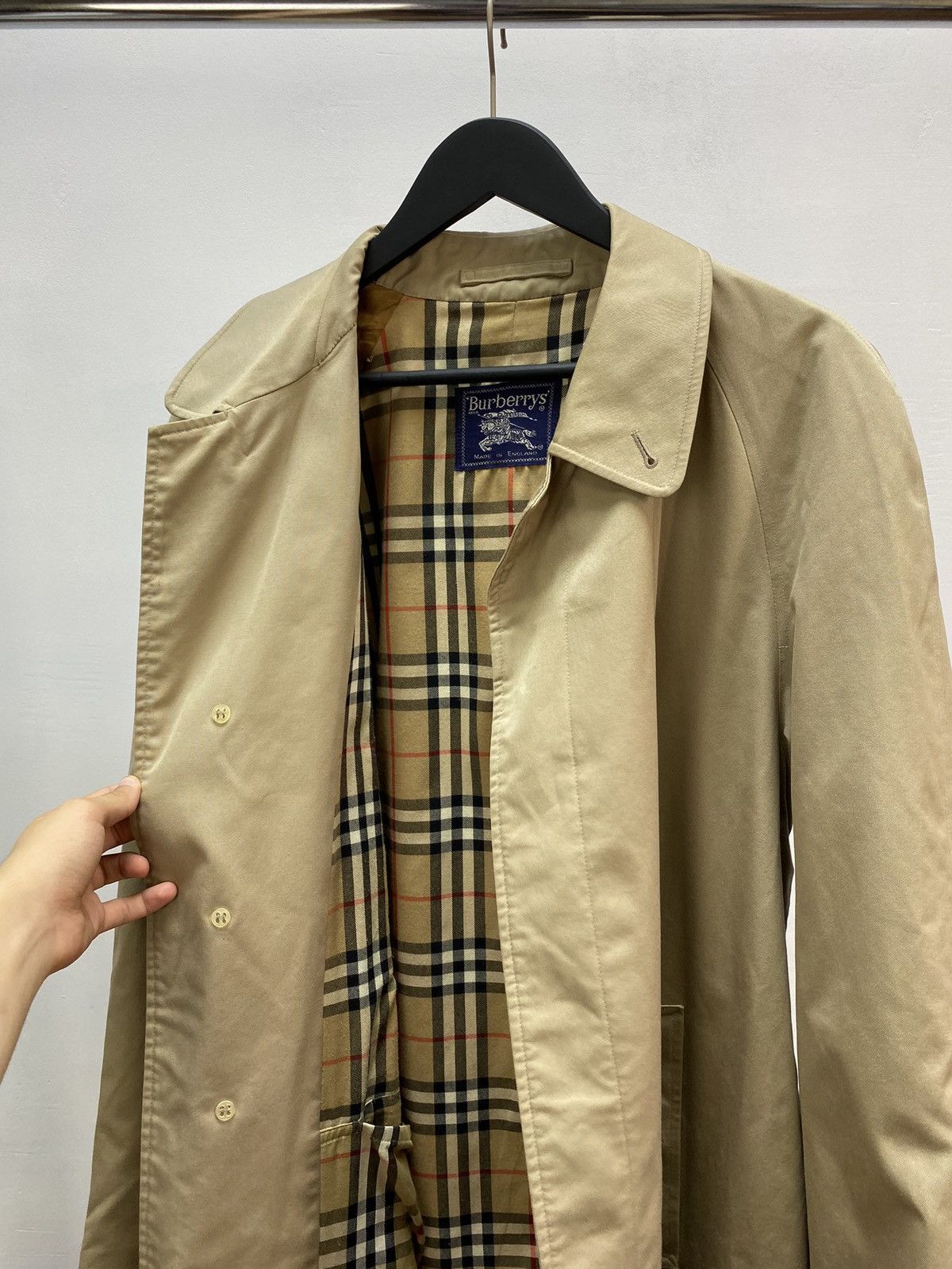 Burberry × Vintage Vintage 90’s Burberry’s nova check men’s trench coat Jacket Size US L / EU 52-54 / 3 - 20 Thumbnail