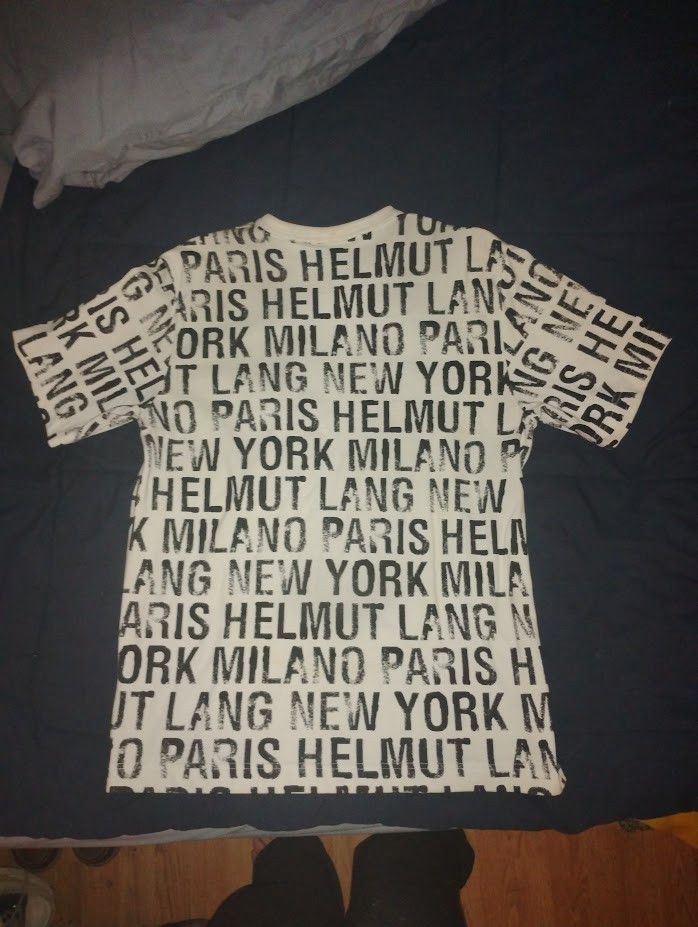 Helmut Lang Helmut Lang All Over Logo Tee Size US XL / EU 56 / 4 - 2 Thumbnail